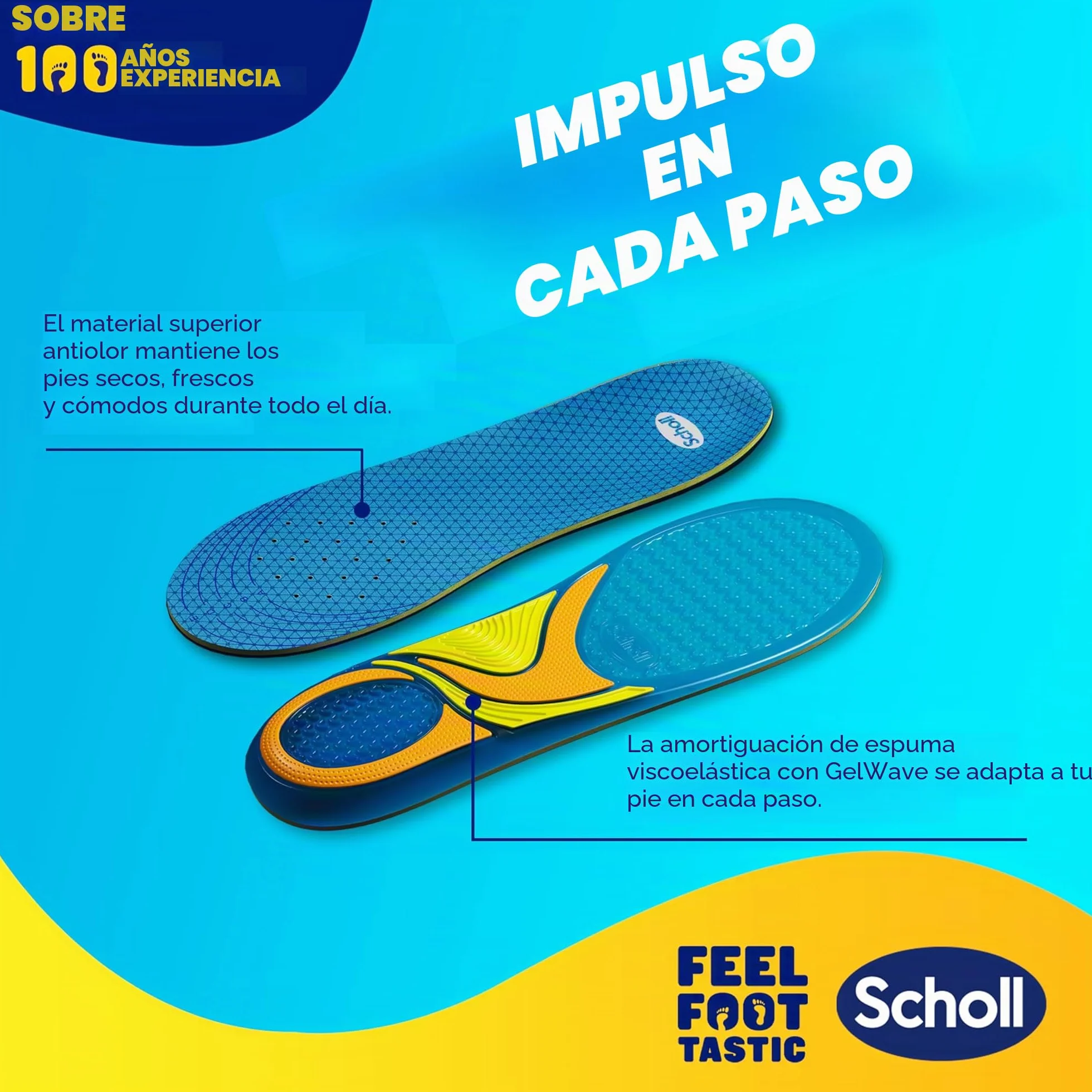 Scholl GelActiv Plantillas Everyday para hombres, talla 40, amortiguación de espuma viscoelástica y tecnología GelWave