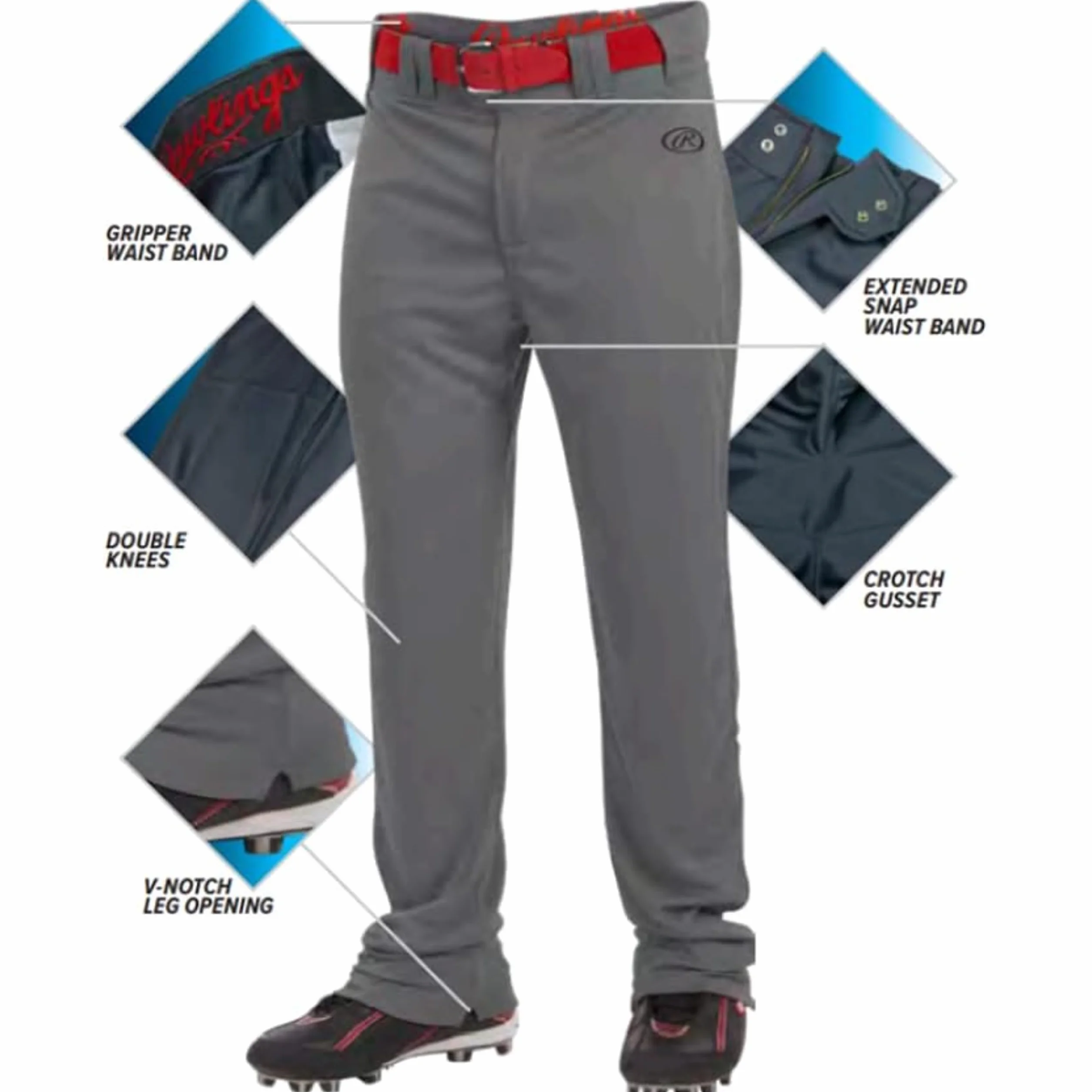 Rawlings Launch Series Pantalones de béisbol para Adultos Color sólido