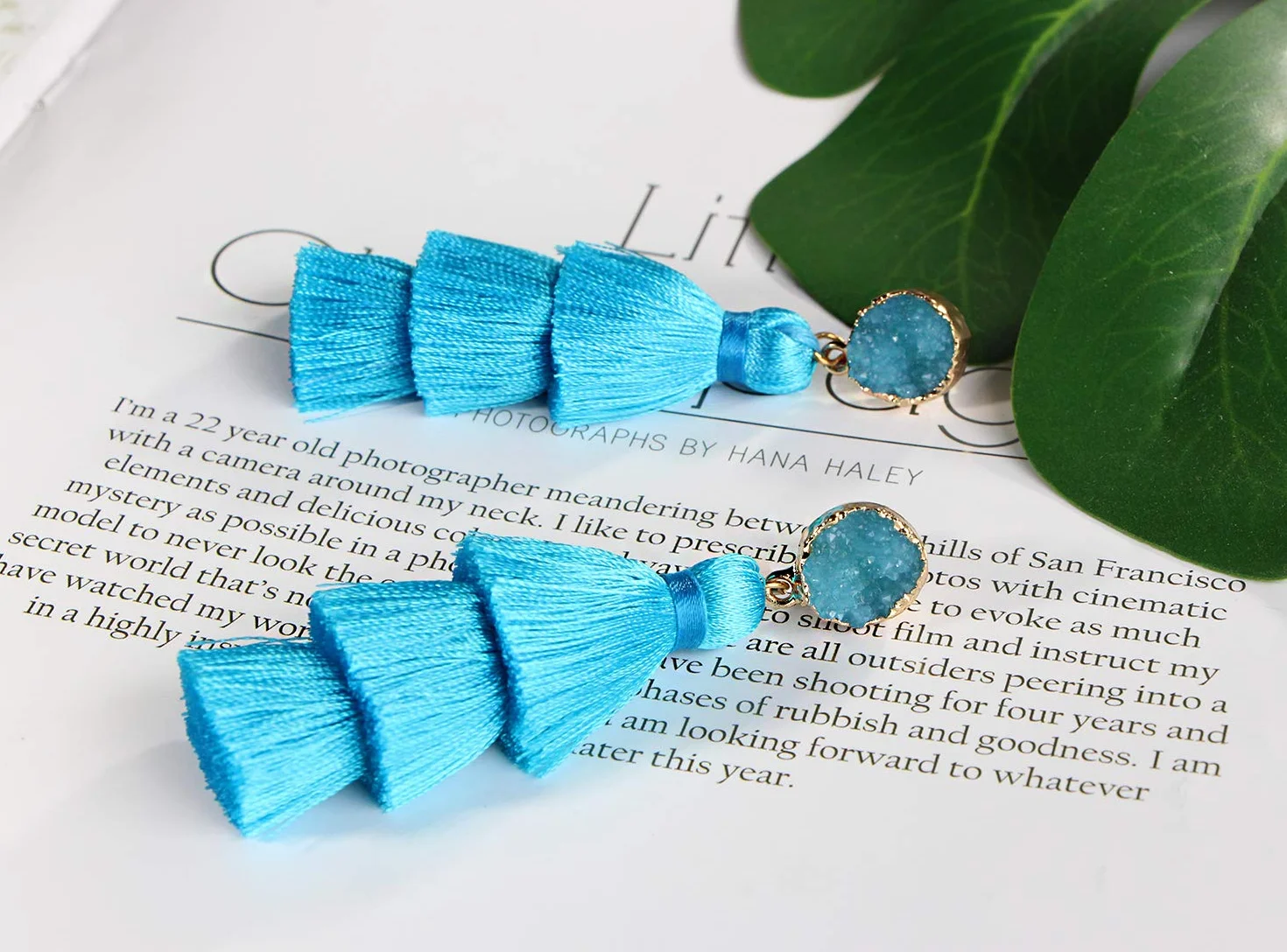 Bohemian Big Dangle Drop Earrings for Women Colorful Layered Fashion Tassel Hypoallergenic