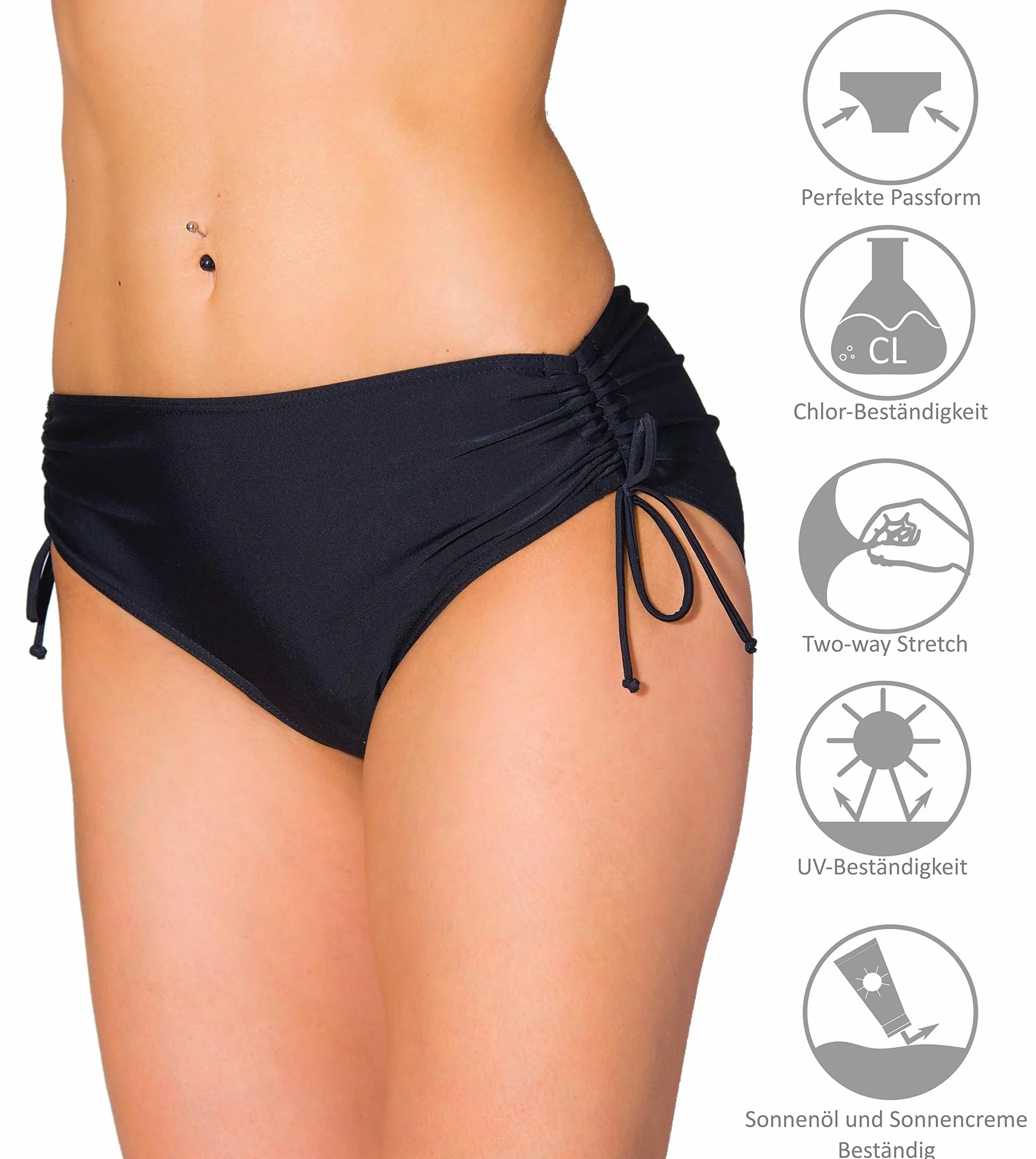 Aquarti Braga de Bikini Mujer Ajustable con Lazos de Secado Rápido