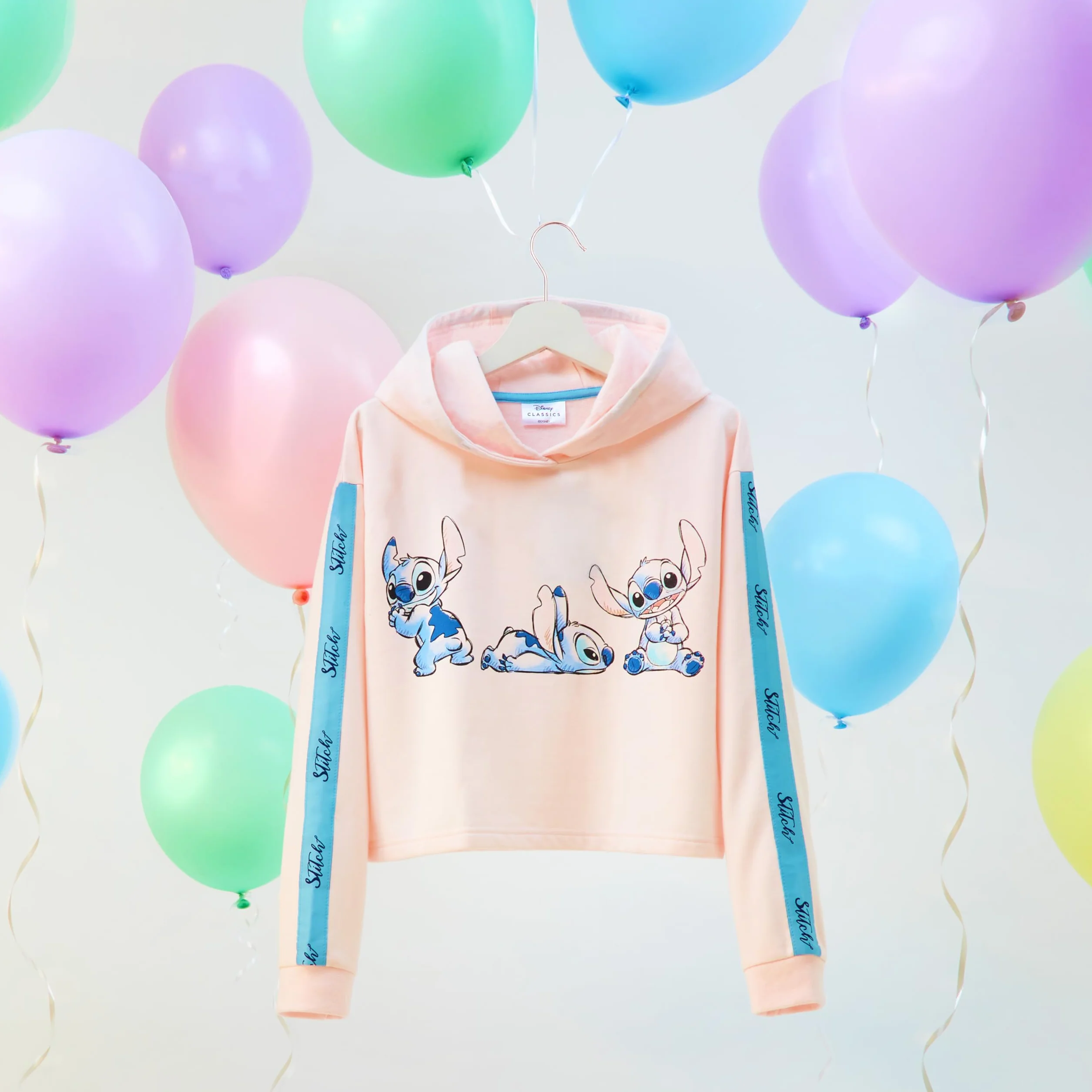 Disney Sudadera Niña Stitch Corta Crop Top Lilo y Stitch 7-14 años