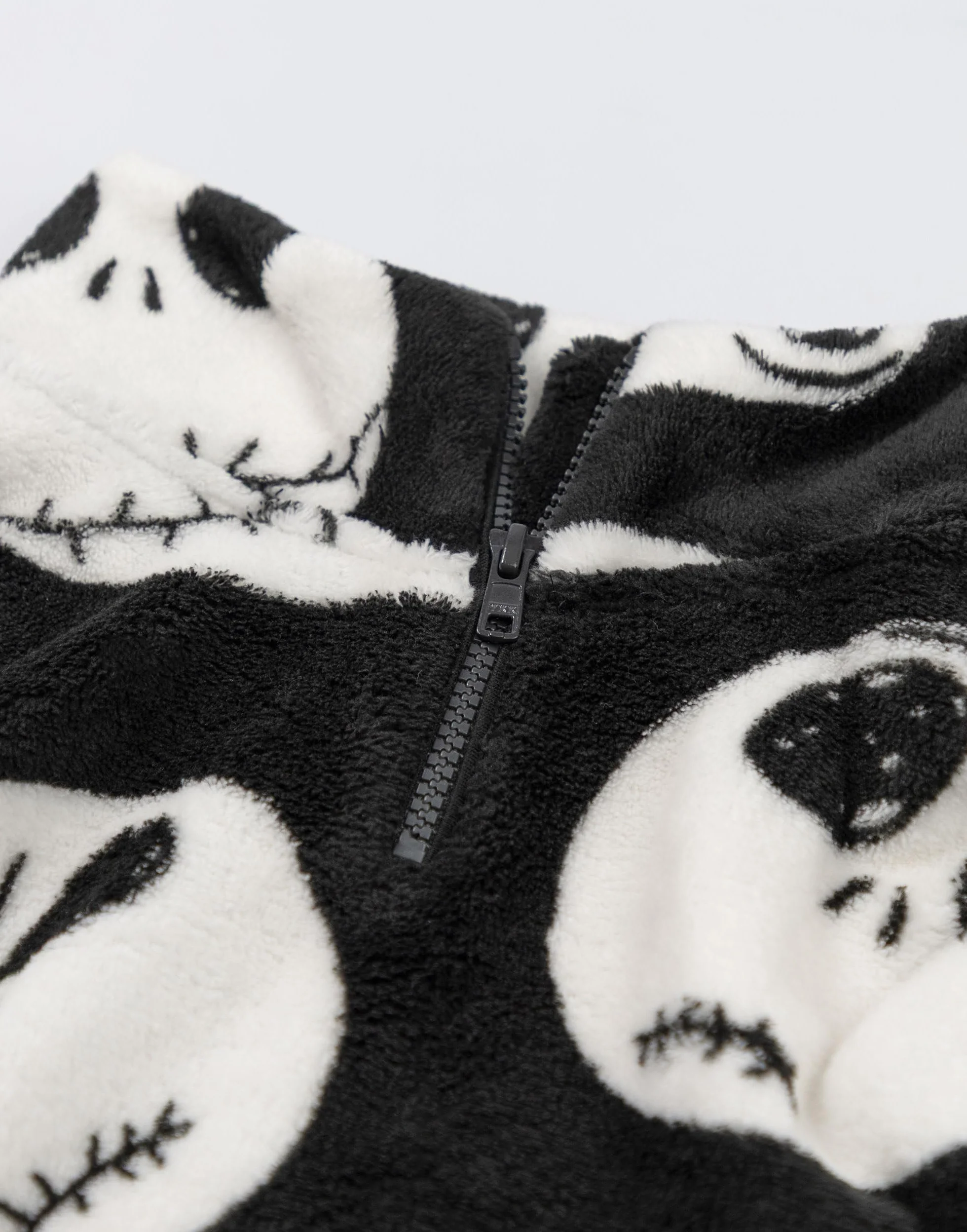 Disney Suéter Polar Negro Jack Skellington Pesadilla Antes de Navidad para Mujer Manga Larga Halloween Ropa Informal