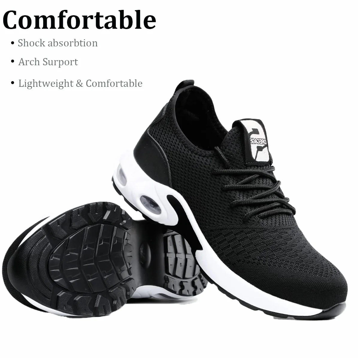 Zapatos de Seguridad con Punta de Acero Ligeros y Cómodos para Hombre Mujer