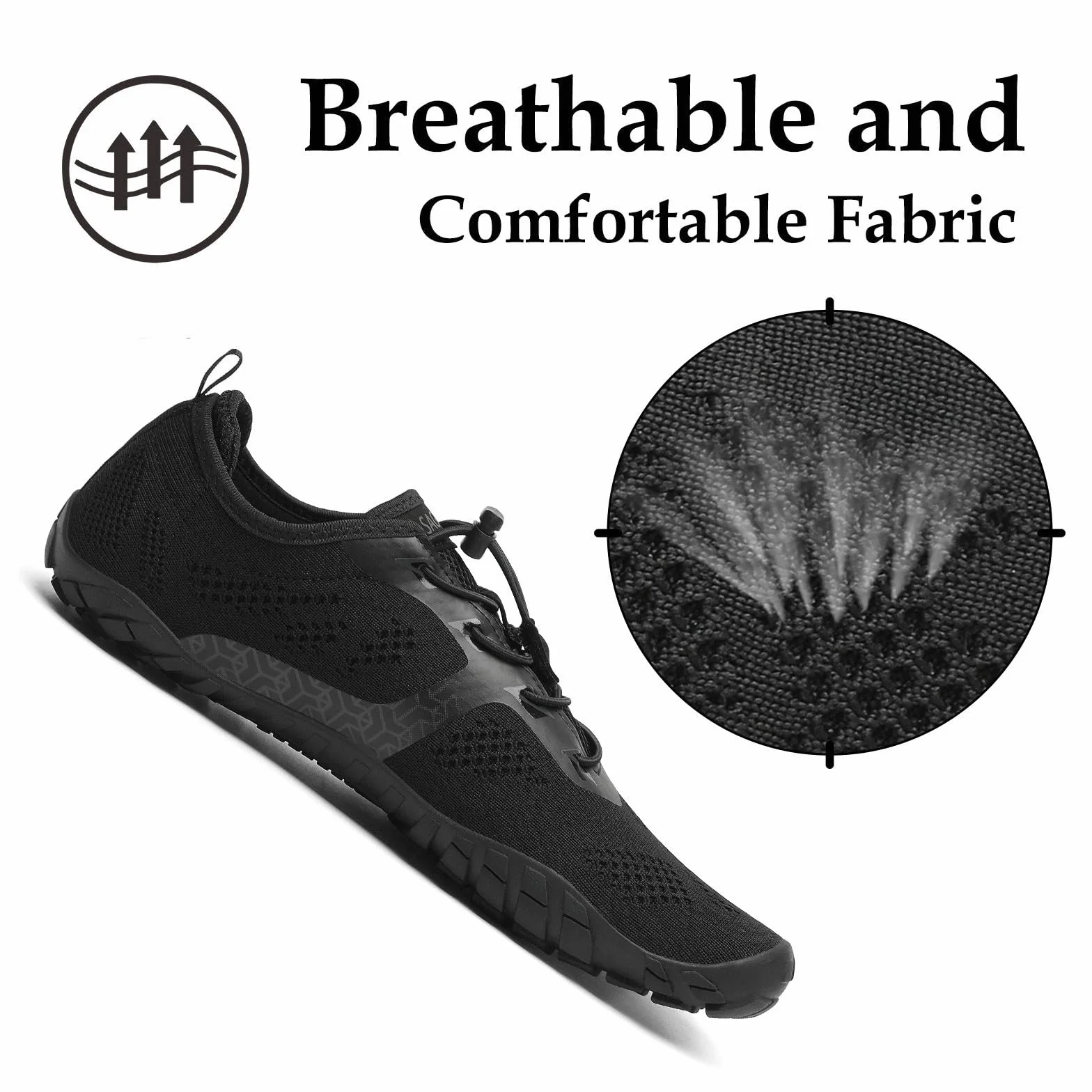 SAGUARO Zapatillas Minimalistas Barefoot Hombre Mujer - Ligeras Antideslizante Respirable - con Caja Tox Ancha y Suela Zero Drop