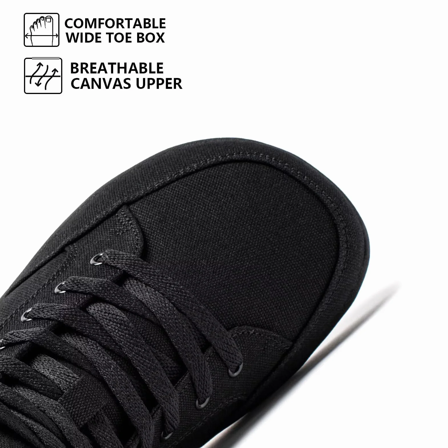 HOBIBEAR Zapatillas Unisex Barefoot de Lona Altas con Punta Ancha para Correr por Senderos