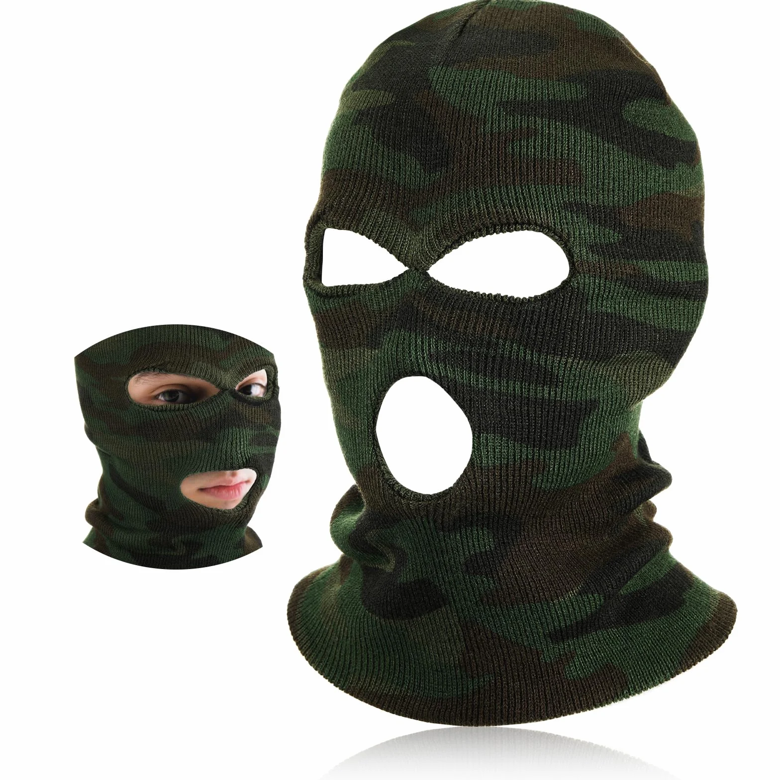 BBTO Pasamontañas Térmico 3 Agujeros Cubierta Facial Invierno Esquí Bufanda Calentador Cuello
