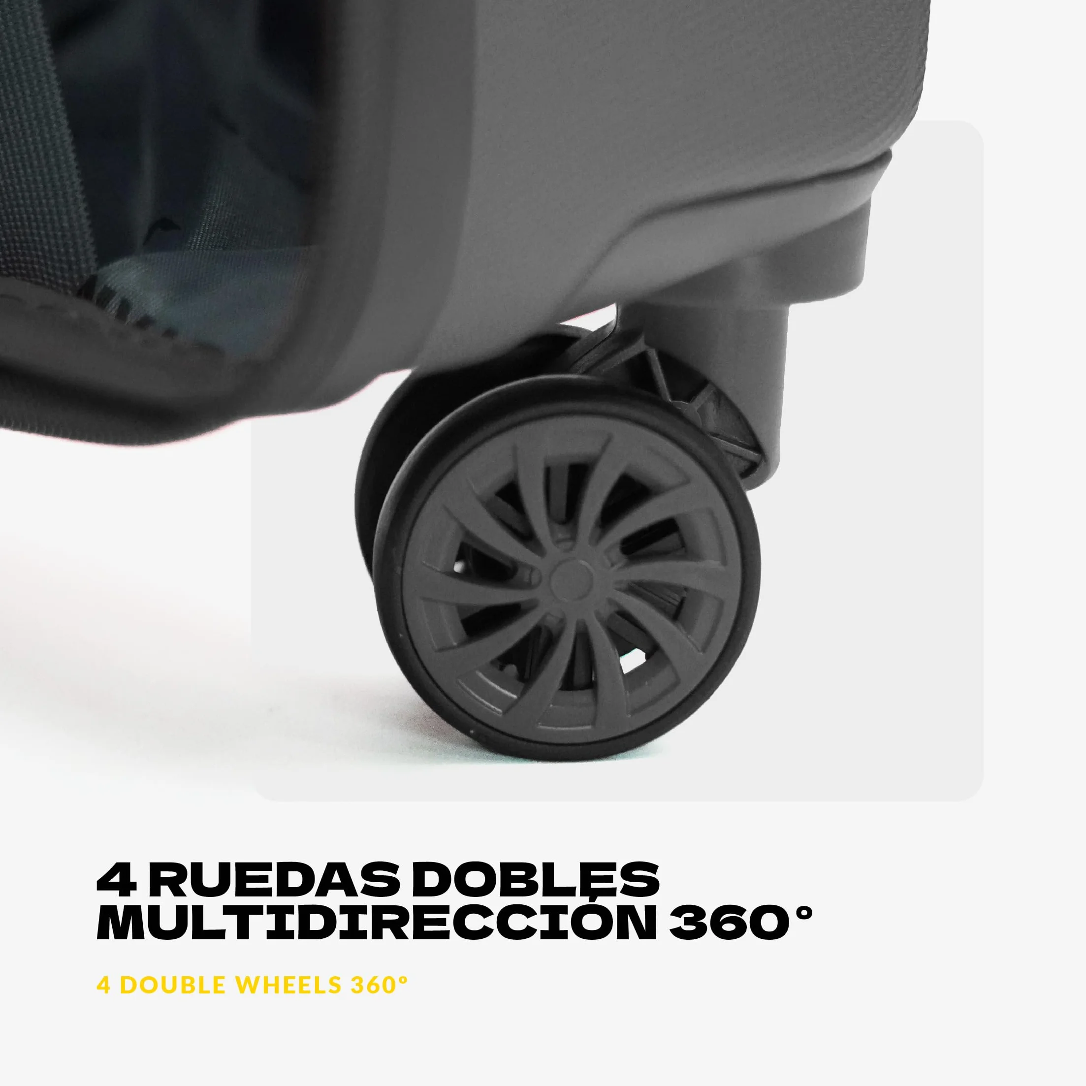 VOYAN Maleta Grande 23kg SDR Gris 68x46x28 Expandible, Trolley Rigido ABS Ligero 4 Ruedas 360°