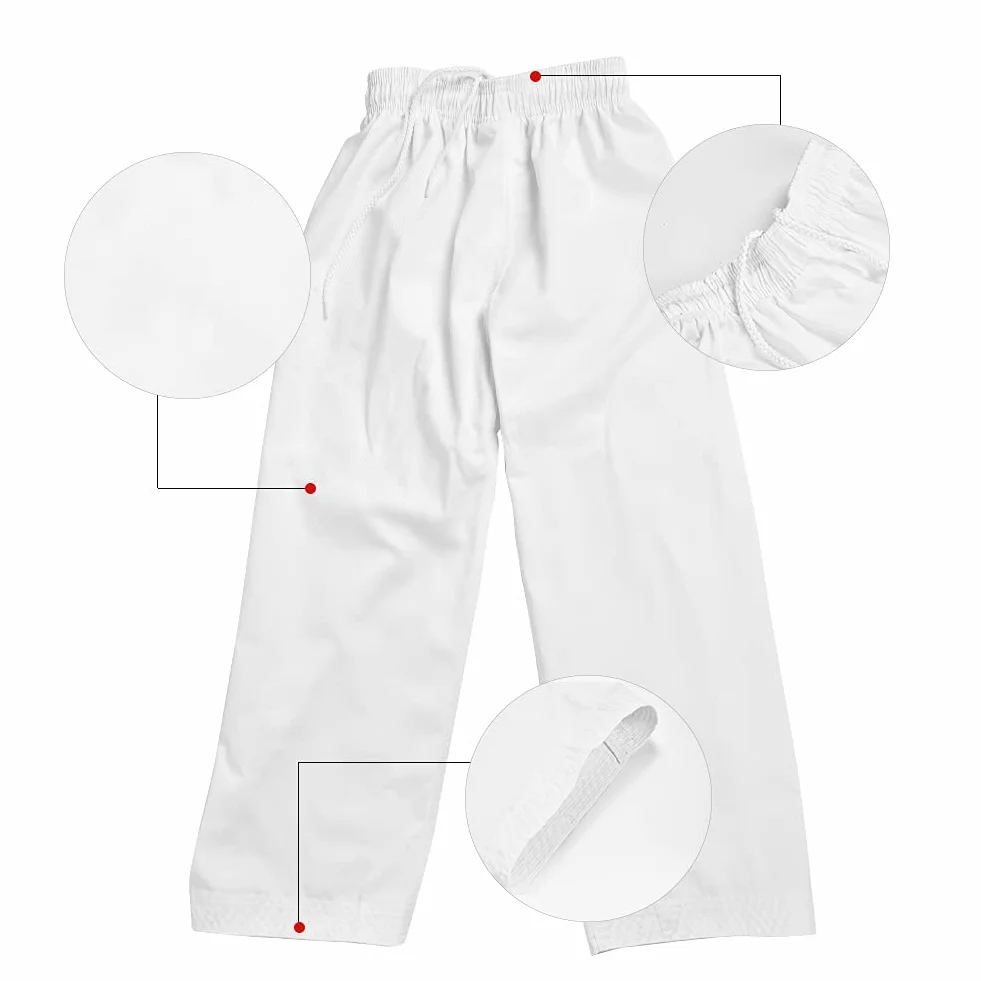 Niños Uniforme de Taekwondo Algodón Completo Artes Marciales Ropa Deportiva Karate (120)