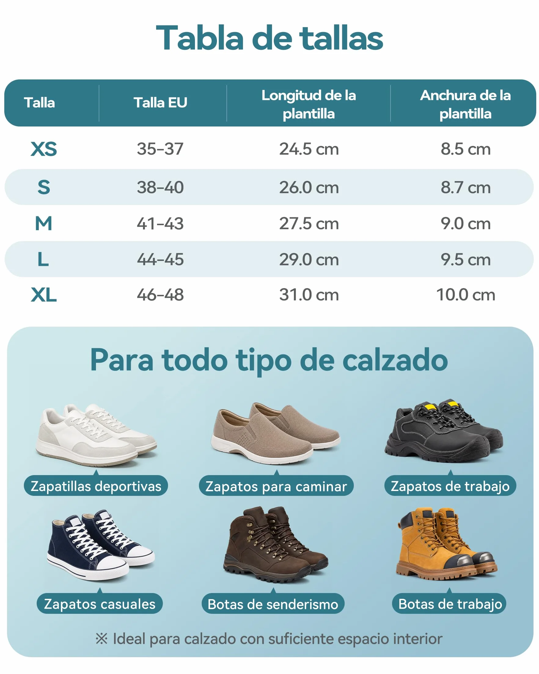 DynWalker Palmilha Ortopedica Plantillas para Fascitis Plantar Amortiguación Mejorada 35% Soporte Arco