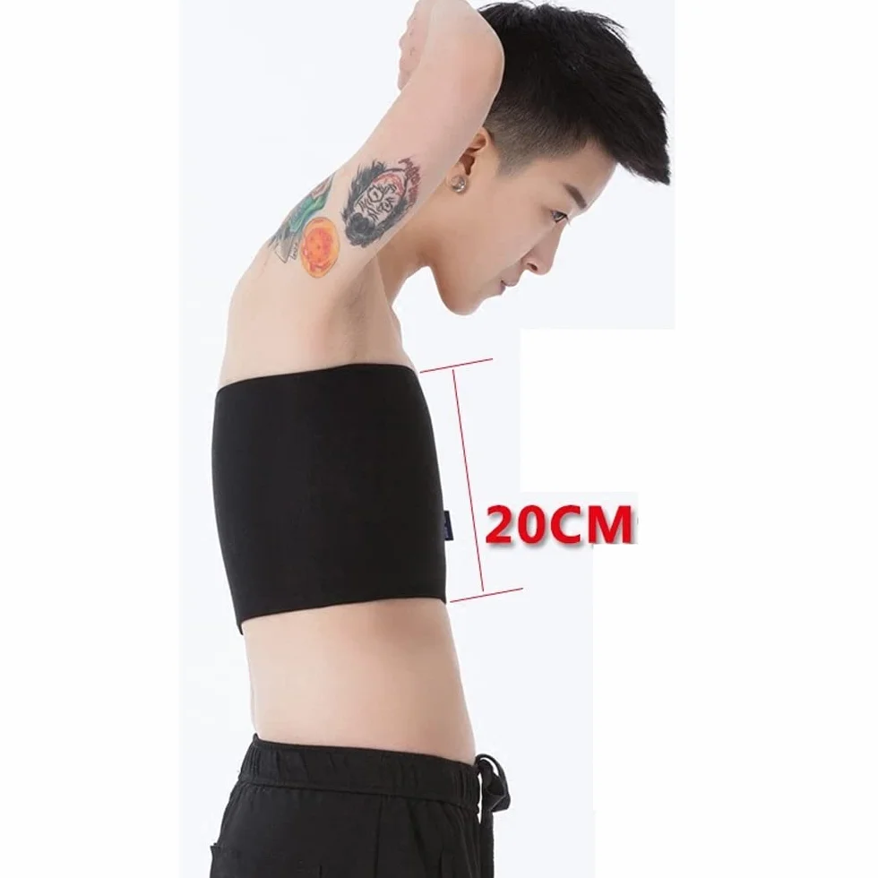 BaronHong Tomboy Trans Lesbian Strapless Plus Size Pecho Binder Top con 20 cm Banda elástica