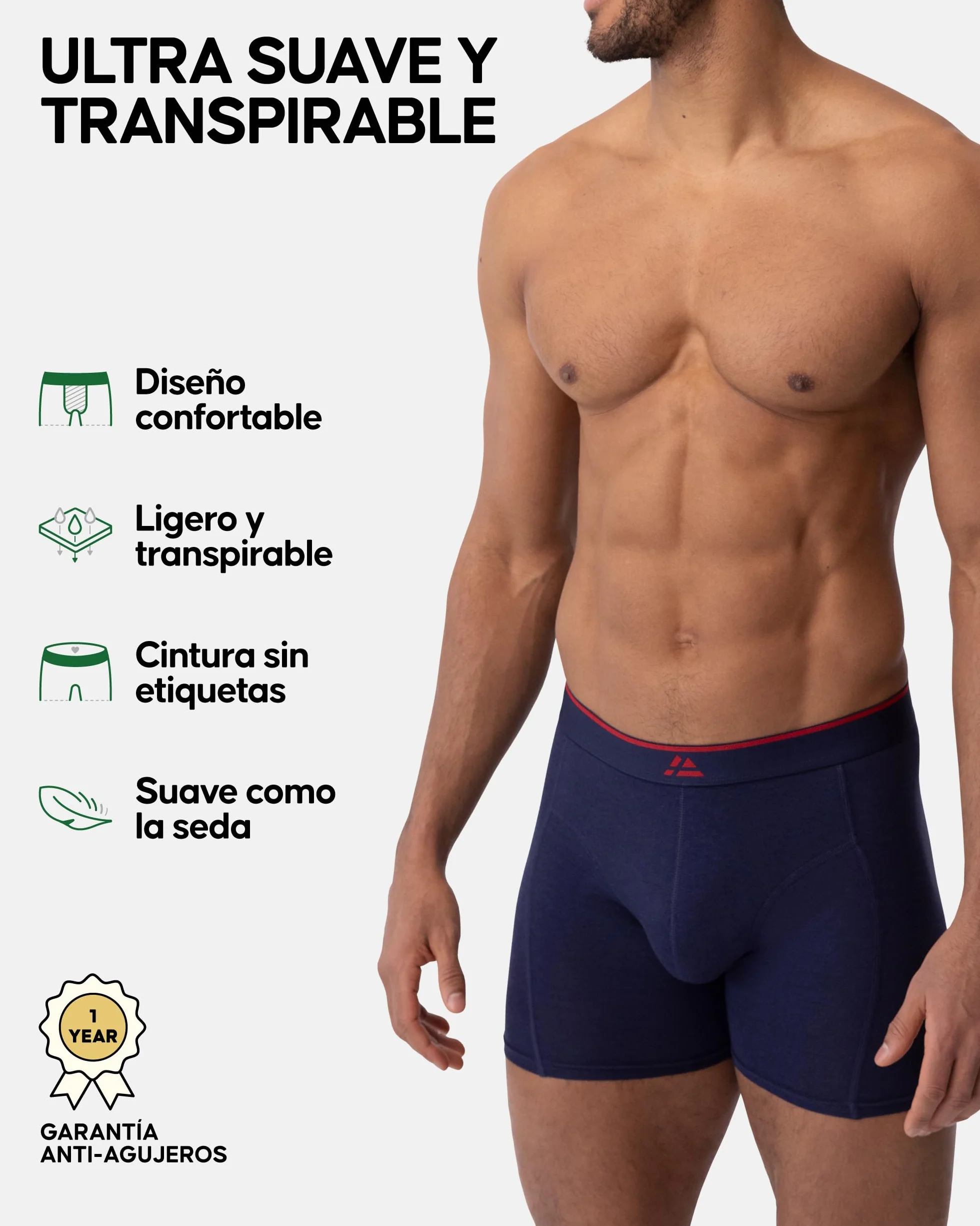 DANISH ENDURANCE Calzoncillos Hombre Boxer de Bambú, Suaves y Elásticos, 3, 6 o 10 Pack