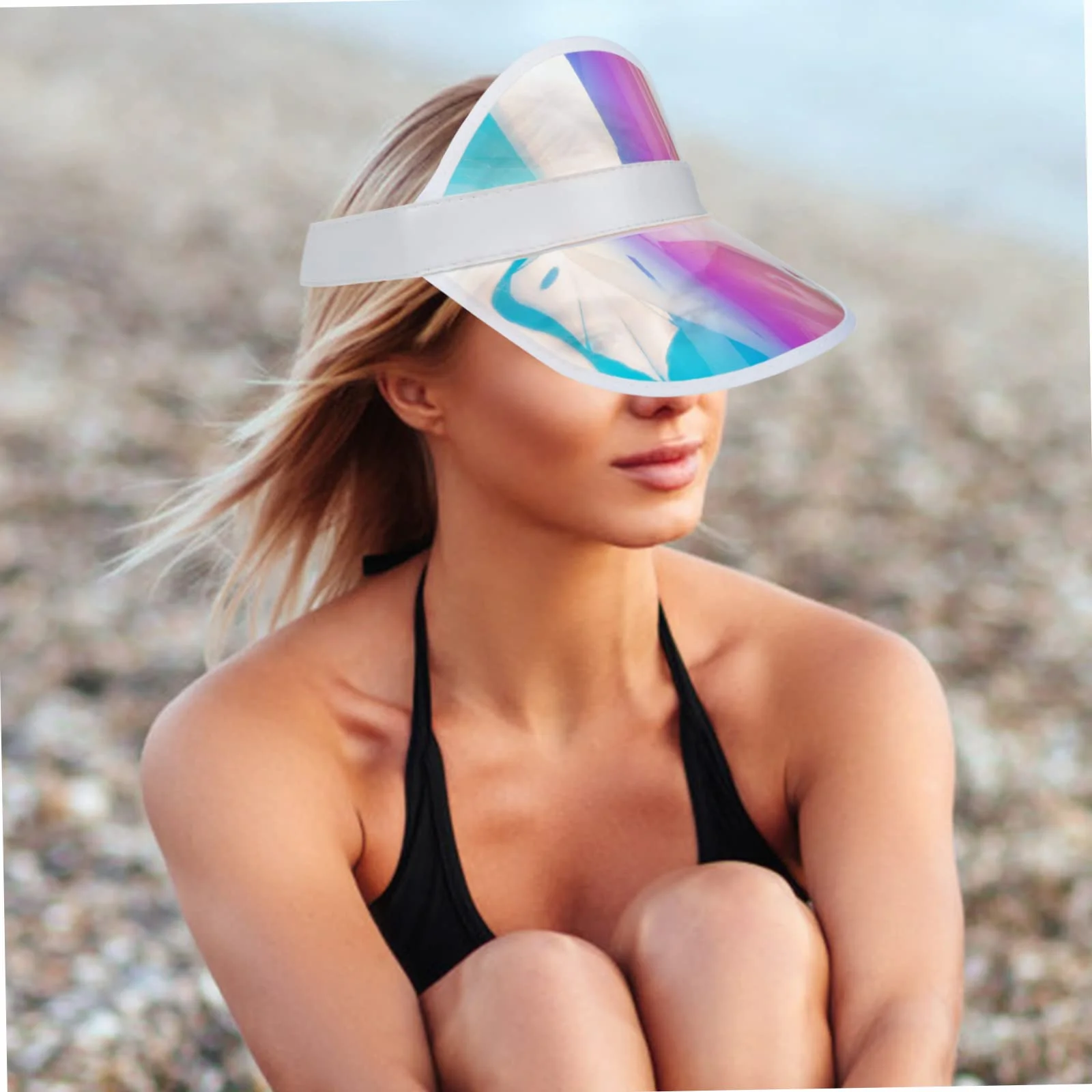 Viseras para el Sol de ala Ancha para Niñas minkissy Sombreros de Viaje de Neón