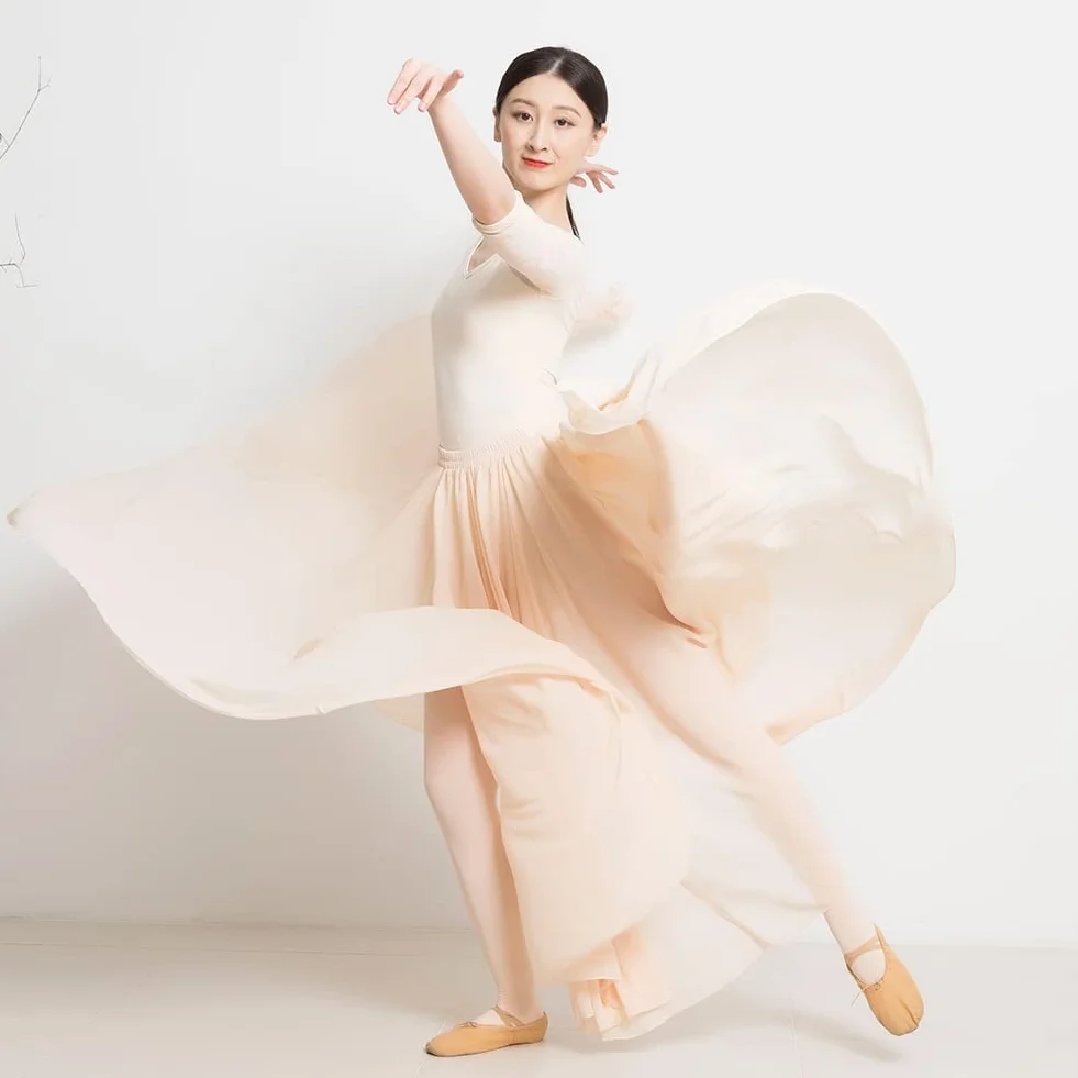ROYAL SMEELA Vestido Danza Contemporanea Mujer Adulto Maillot Ballet Falda 720 Grados