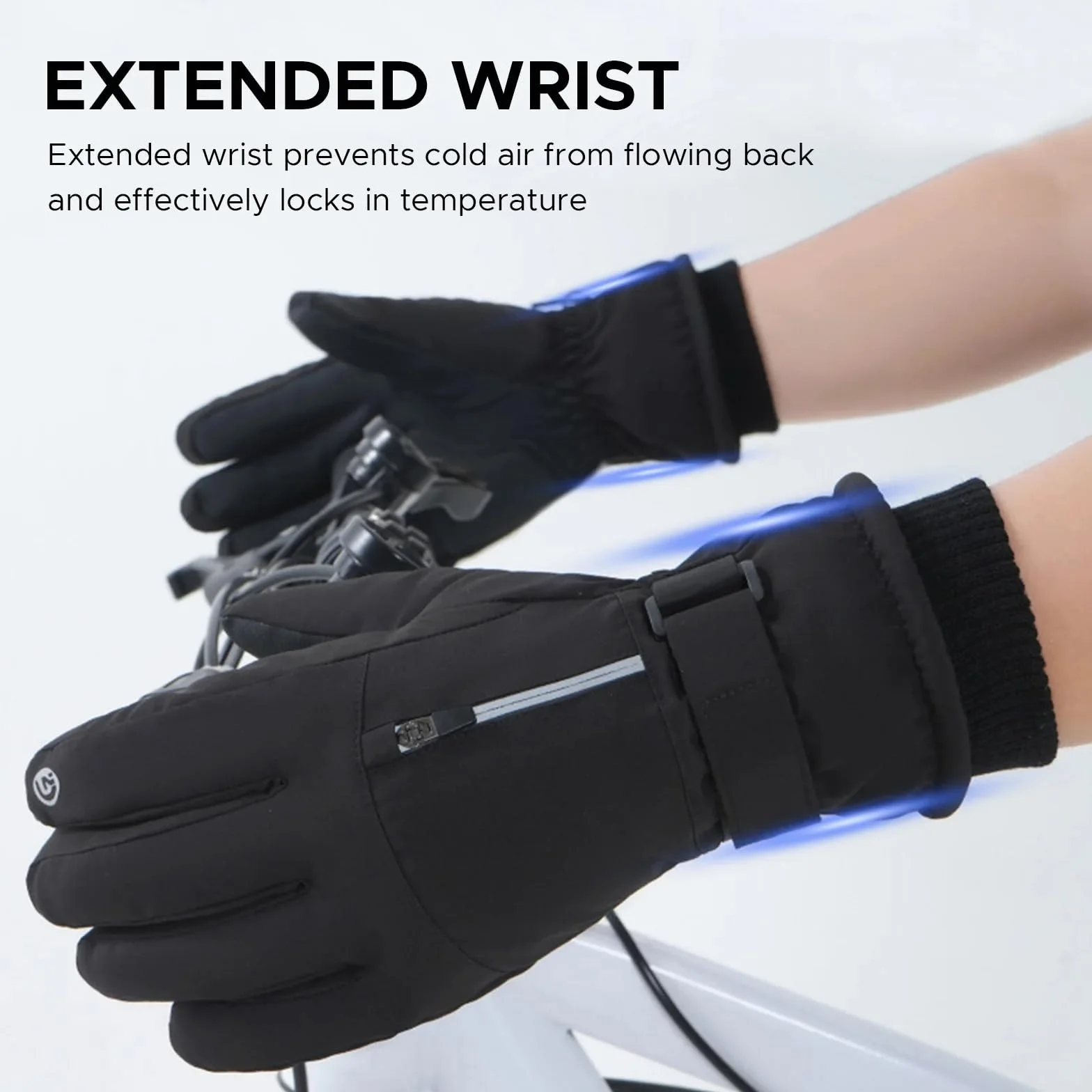 Guantes Invierno Impermeable Pantalla Táctil para Frio Ciclismo Running Esqui Snowboard Moto Calefactables