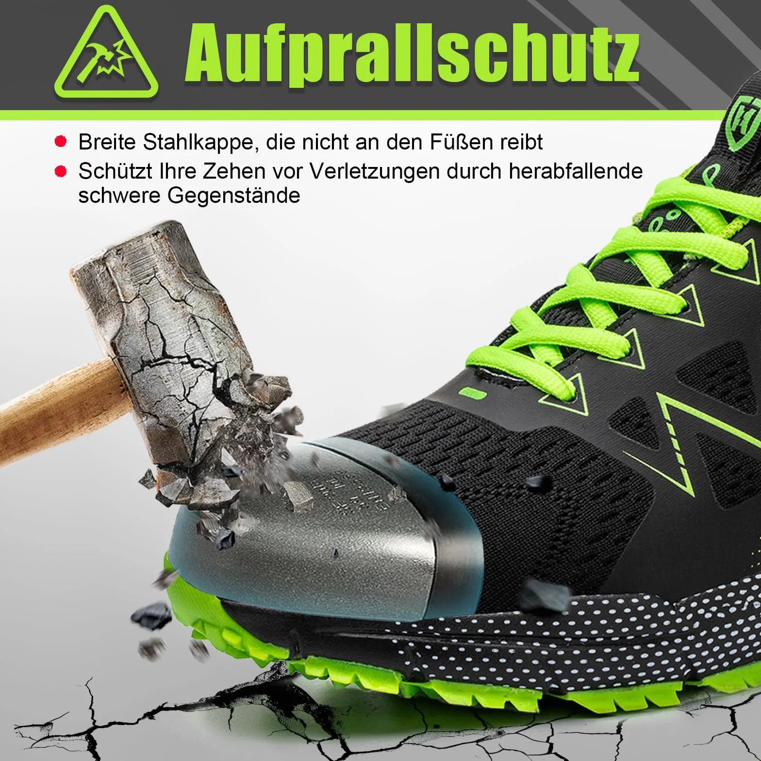 Zapatos de Seguridad Antideslizantes con Punta de Acero para Hombre Mujer Trabajo Ligero Transpirable