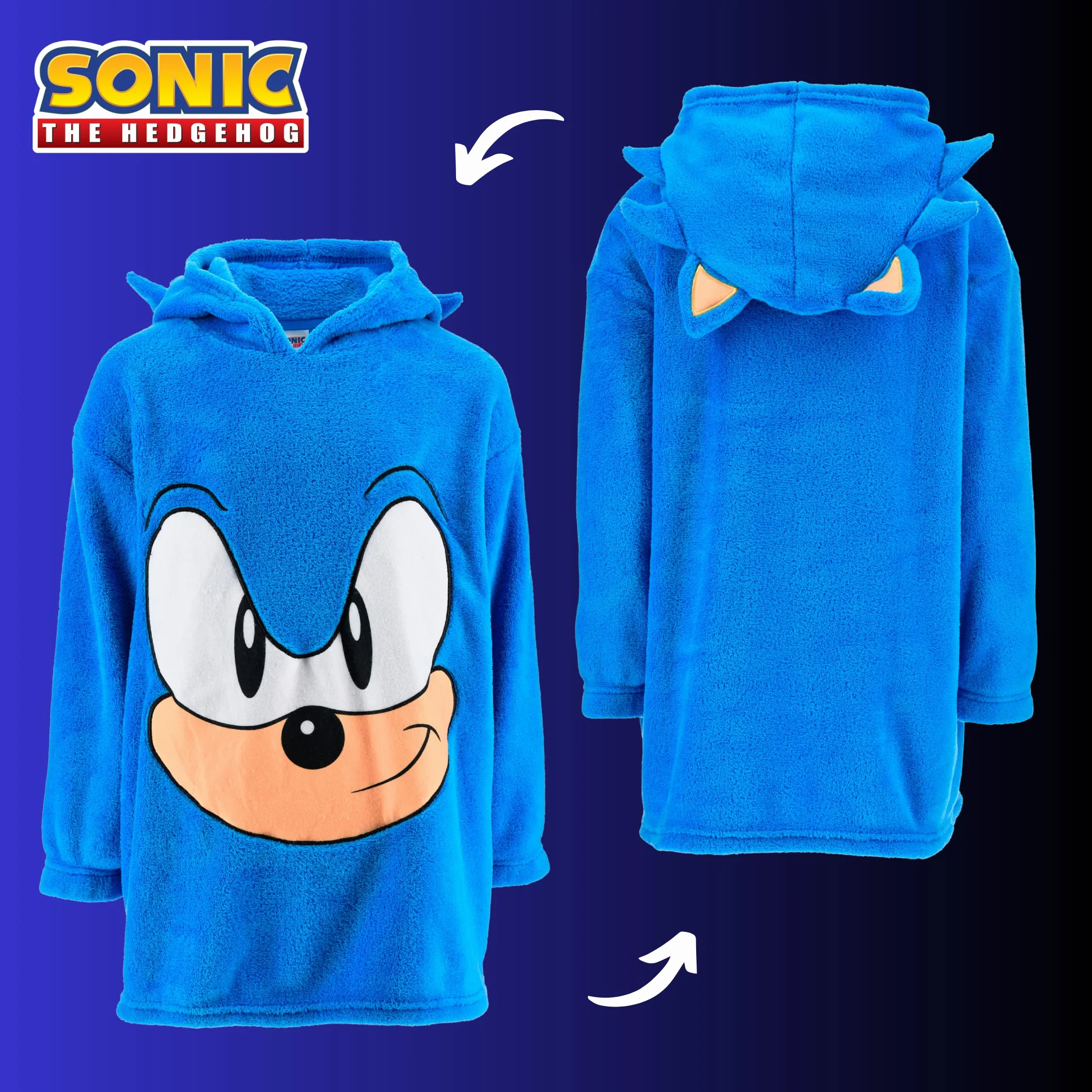 Sonic The Hedgehog Sudadera Manta con Capucha Diseño 3D Tallas 3-8 Años