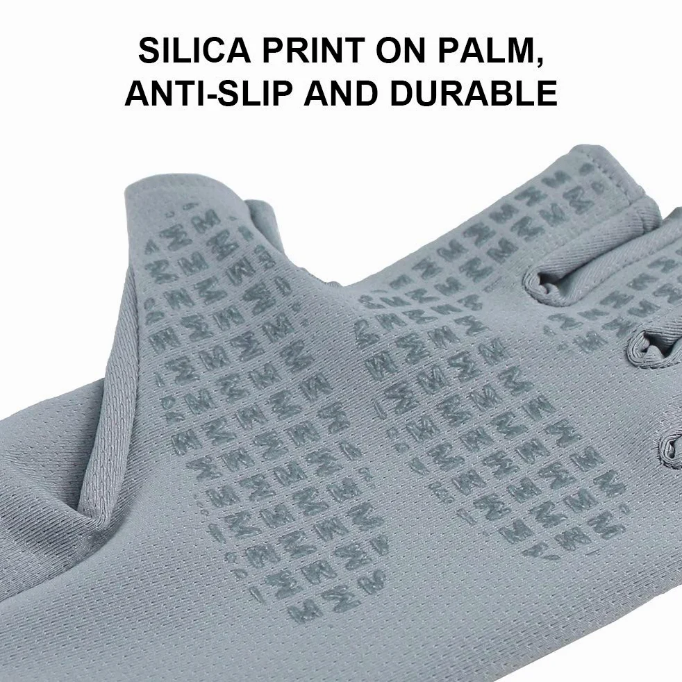 Guantes unisex sin dedos con protección UV UPF 50+, guantes de sol de verano para pesca al aire libre, ciclismo, senderismo, conducción, kayak