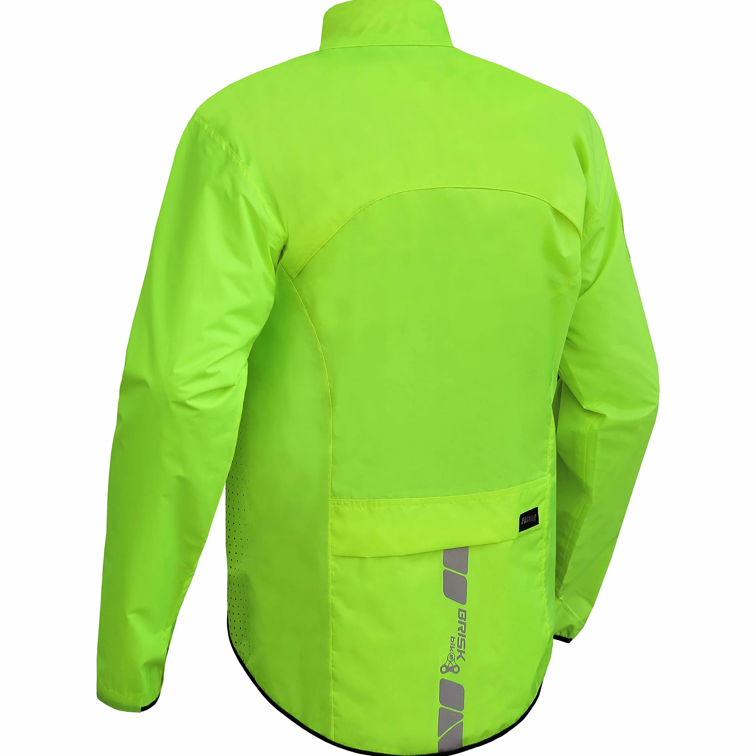 Brisk Bike Chubasquero ciclismo hombre impermeable manga larga alta visibilidad reflectante