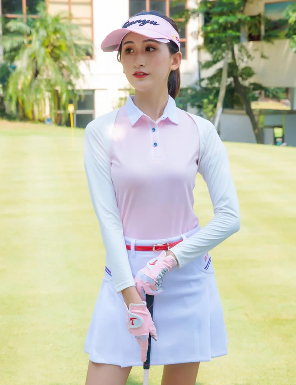 Manga de protección solar UV para mujer ThreeH Golf Riding Driving
