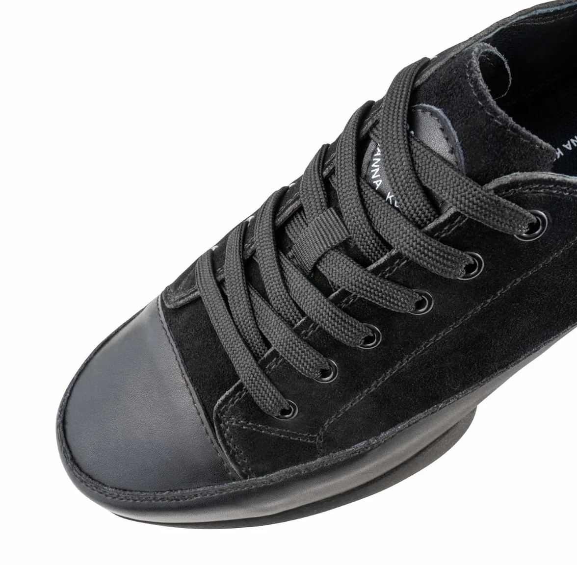 Anna Kern Zapatillas de danza hombre 4005 ante piel negra suela poliuretano dividida ancho normal plantilla intercambiable tacón 1 cm