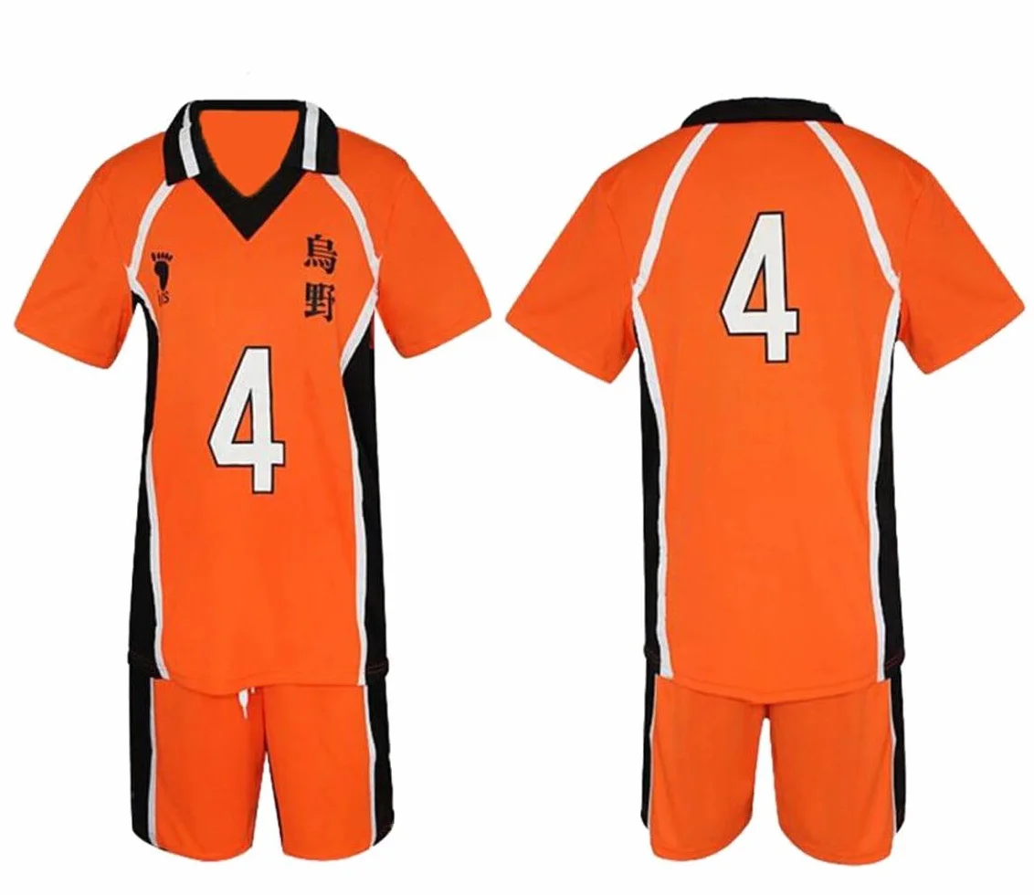 COMING Karasuno Uniform Shouyou Hinata Halloween Cosplay Costume Shirt Shorts Volleyball Jersey