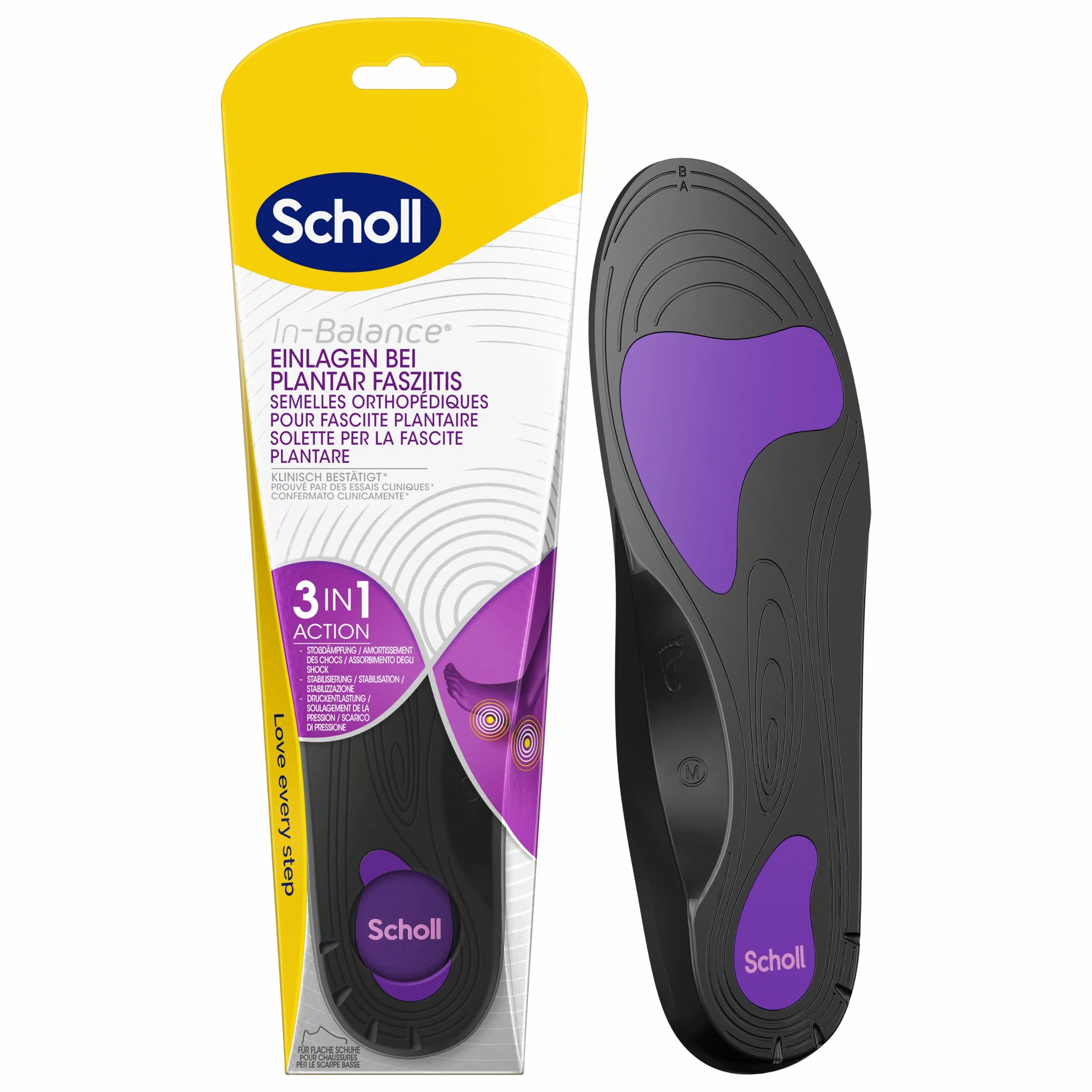 Scholl Plantillas ortopédicas fascitis plantar 1 par talla S 37-39,5