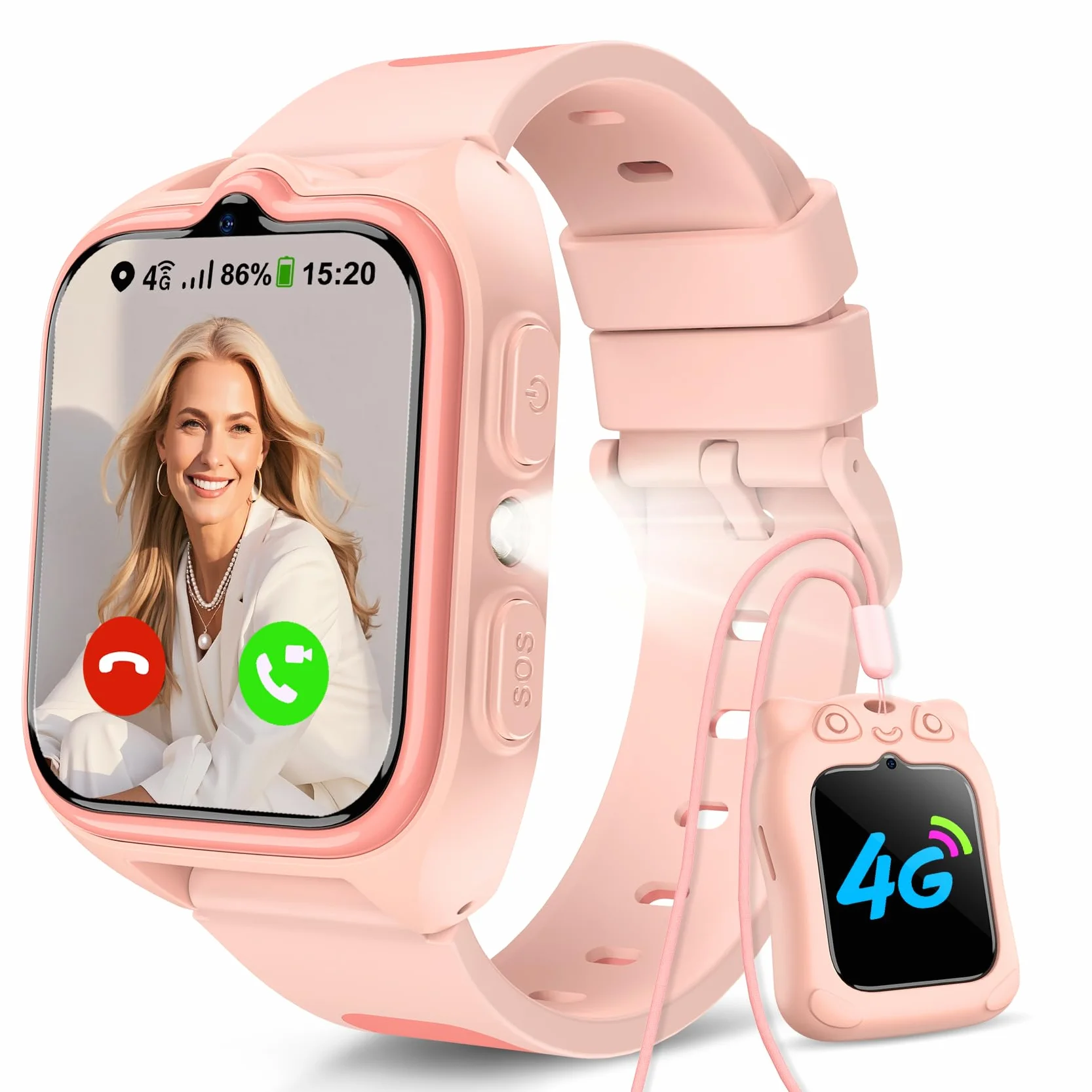 Smartwatch 4G Niñas 1.75" con Videollamadas GPS 800 mAh