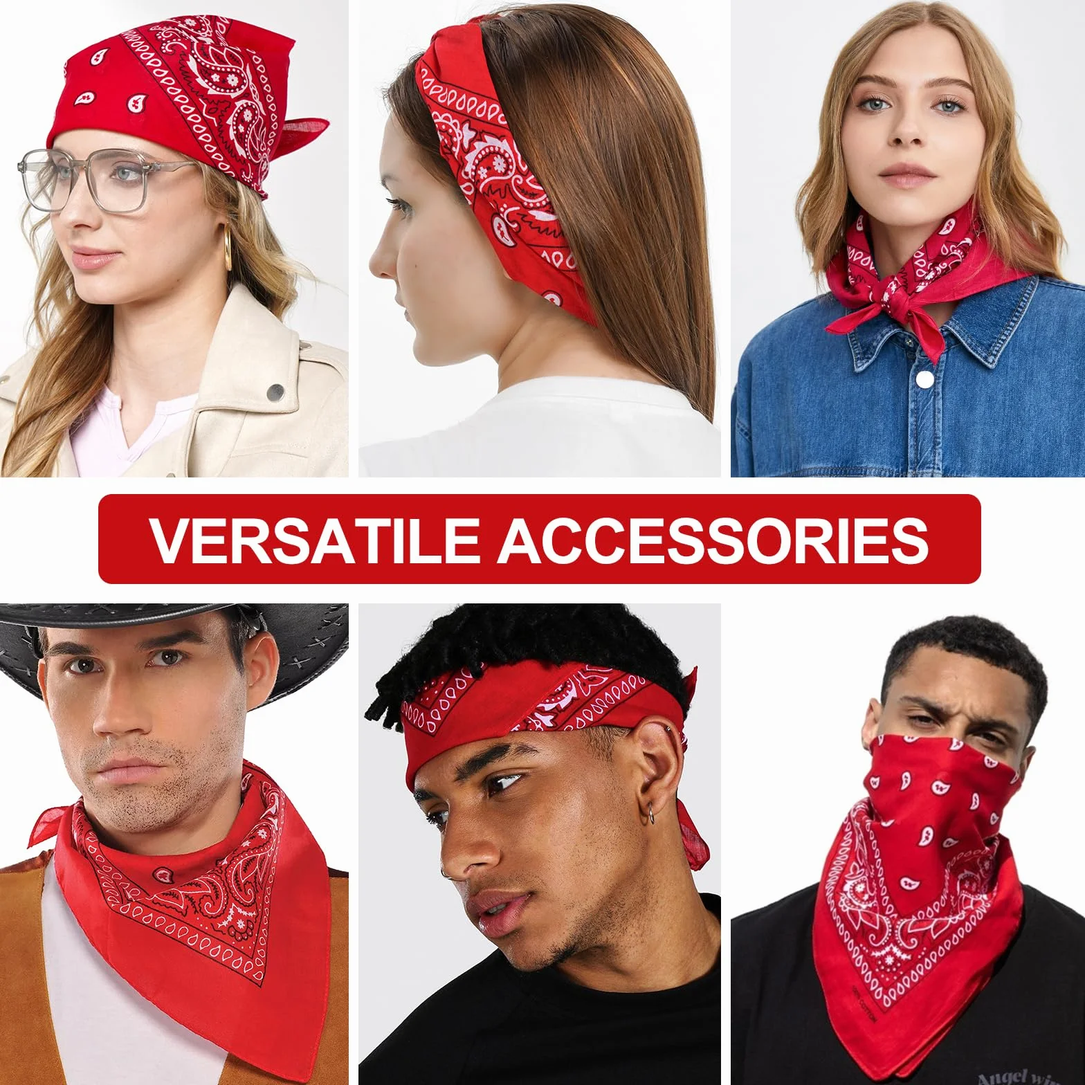 Sularpek Bandana Paisley Hombre Mujer Pañuelo Grande Multifunción Bufanda Moteros