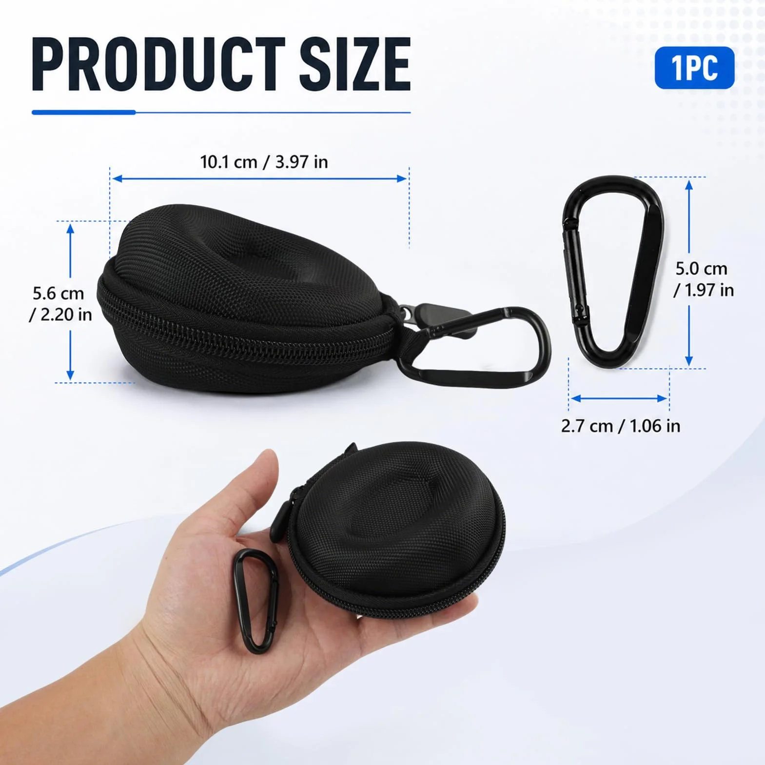 Estuche de Viaje Portátil para Reloj, Caja de Almacenamiento con Cremallera para Todo Tipo de Relojes