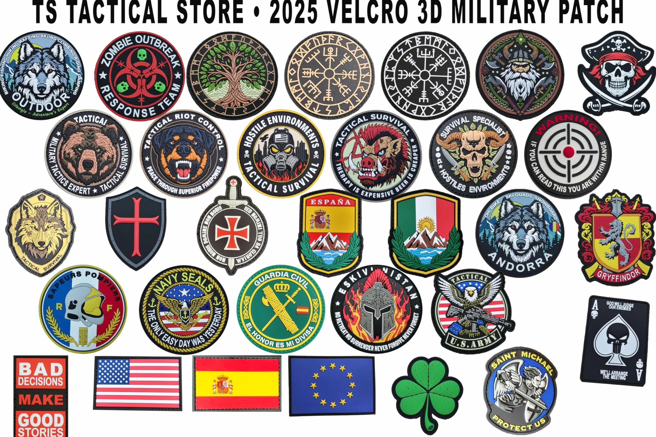 Parche Militar Táctico Policia Local 3D PVC Hook&Loop Insignia Policial para Mochila Airsoft Supervivencia Outdoor