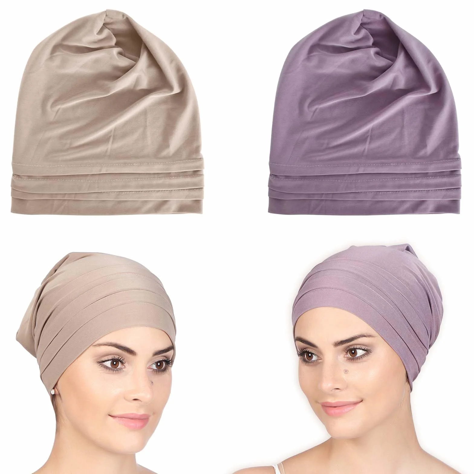 Gorra Quimio Mujer 2 Piezas, Gorro para Quimioterapia Fino y Suave