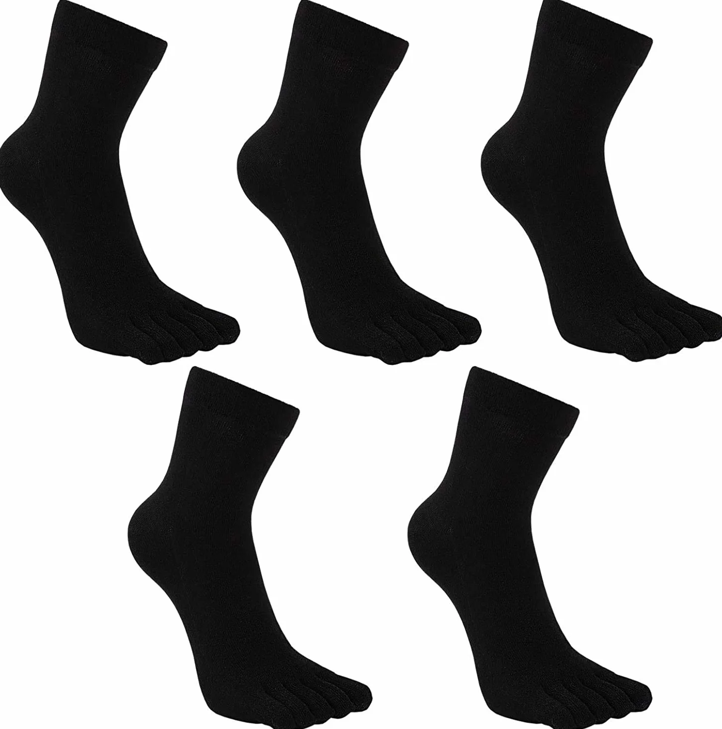 PUTUO Calcetines Dedos Hombres Running Algodón Cinco Dedos 39-44 5 Pares