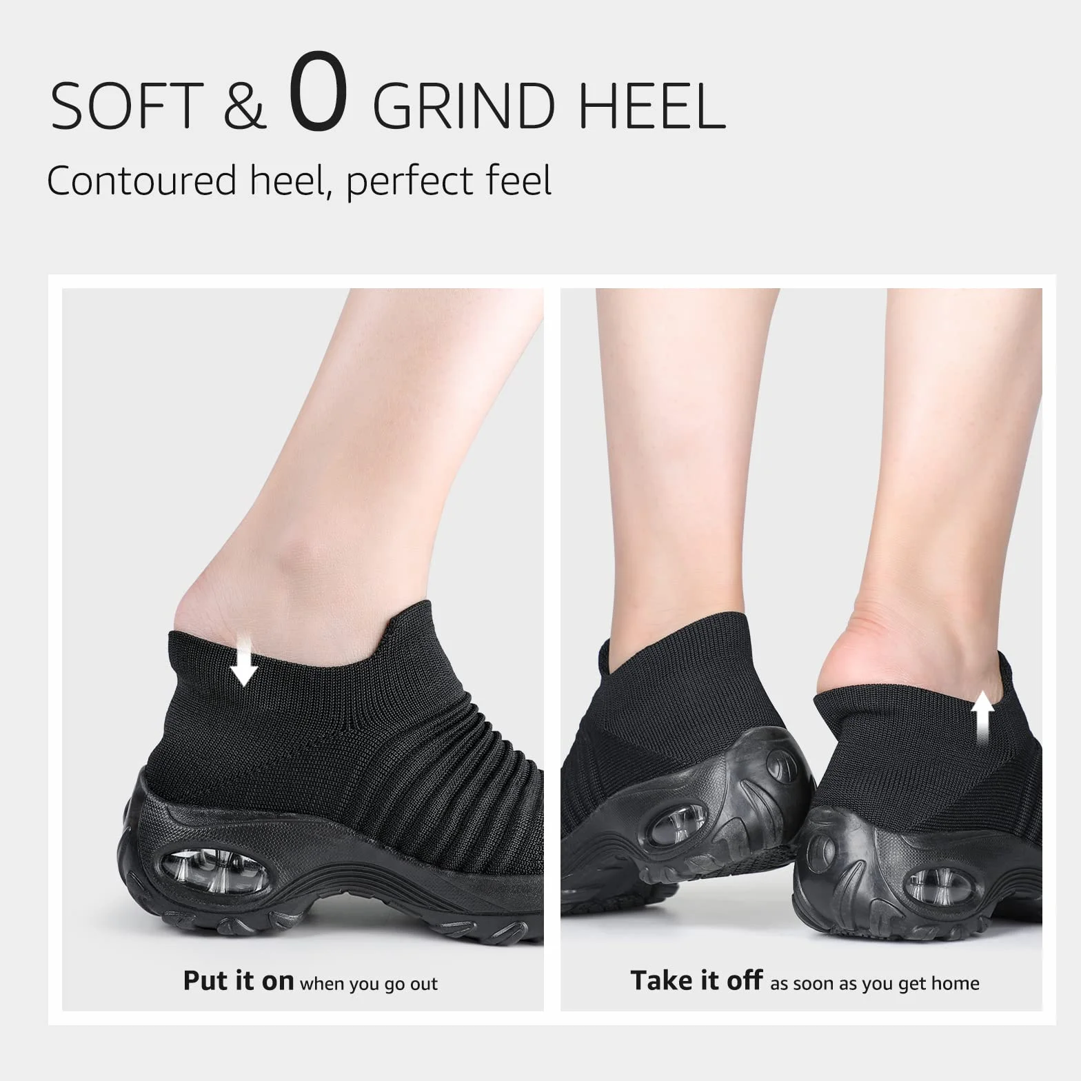 HKR Zapatillas deportivas para mujer con espuma viscoelástica para caminar