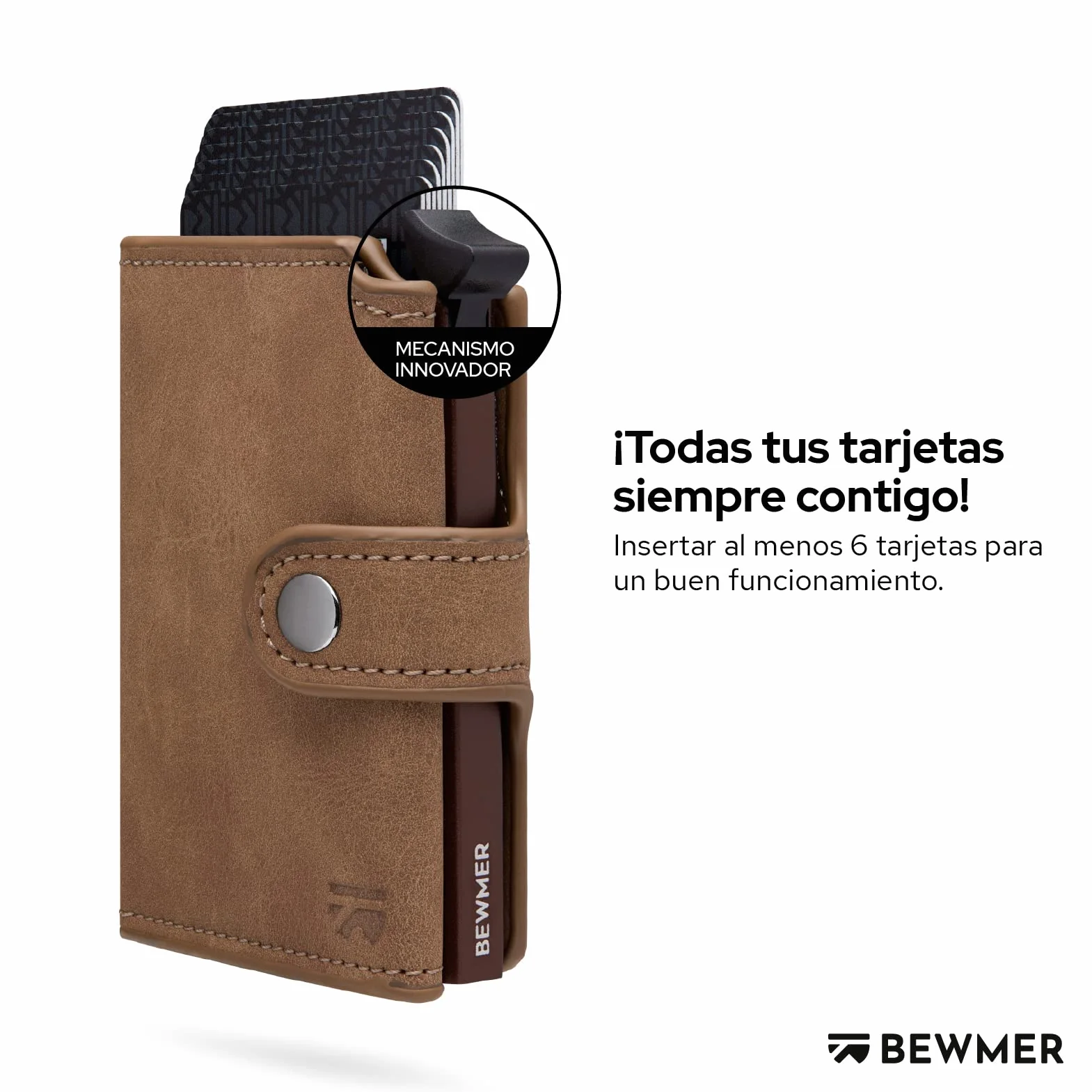BEWMER Tarjetero de crédito Premium con Protección RFID Anticlonación