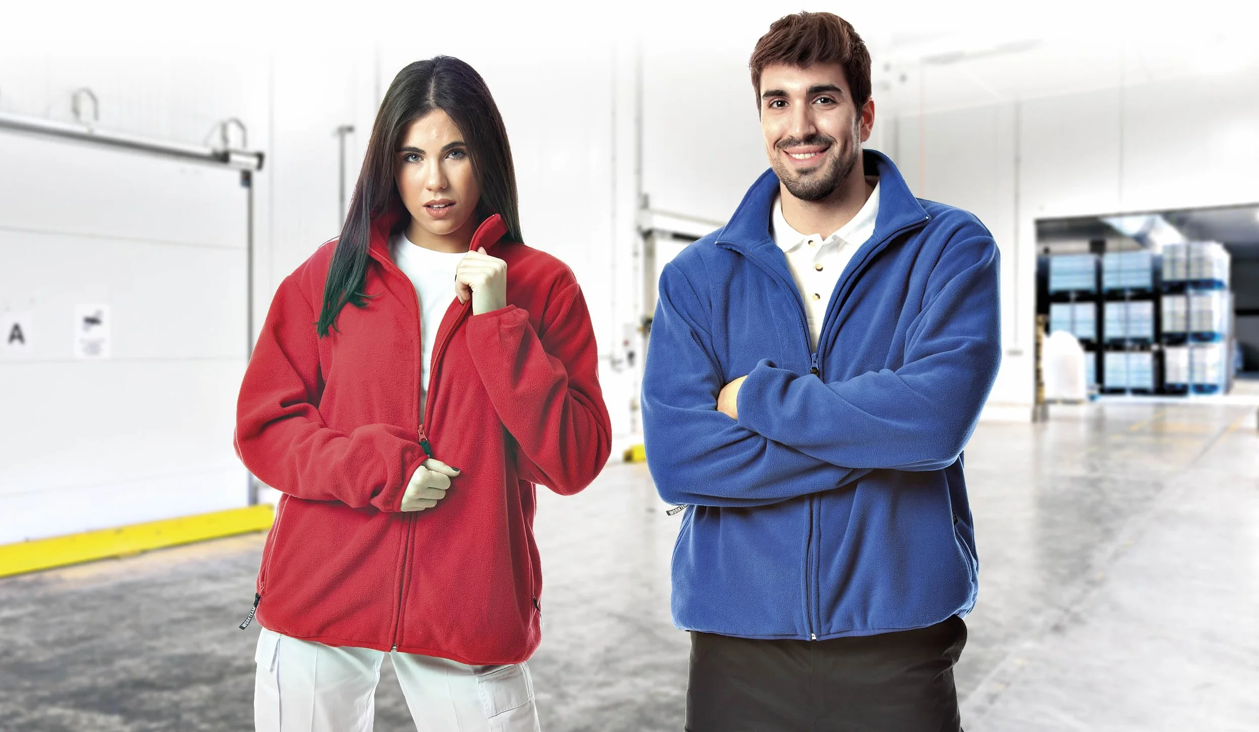 WORKTEAM Chaqueta Polar Cuello Alto Cremallera 100% Poliéster 280g Interior Suave Cálida Transpirable Ropa Laboral Outdoor Unisex