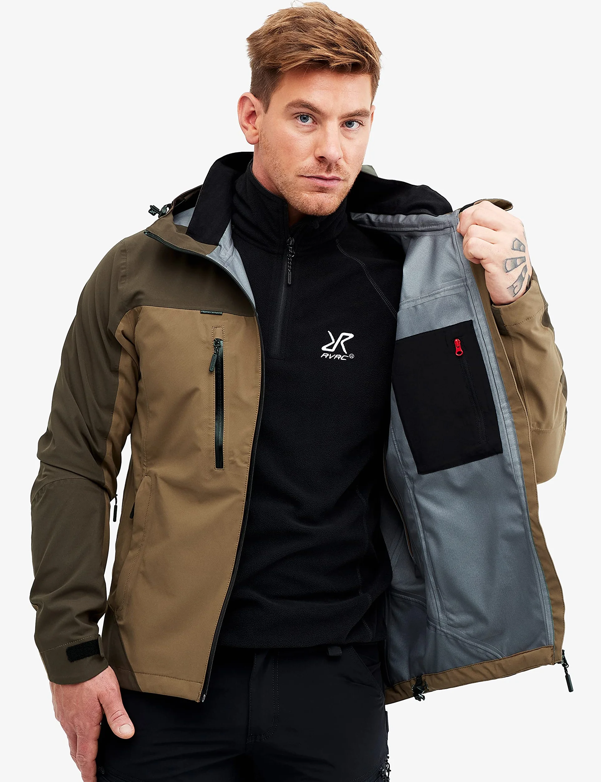 RevolutionRace Silence Proshell 3L Jacket para Hombre, Chaqueta Impermeable