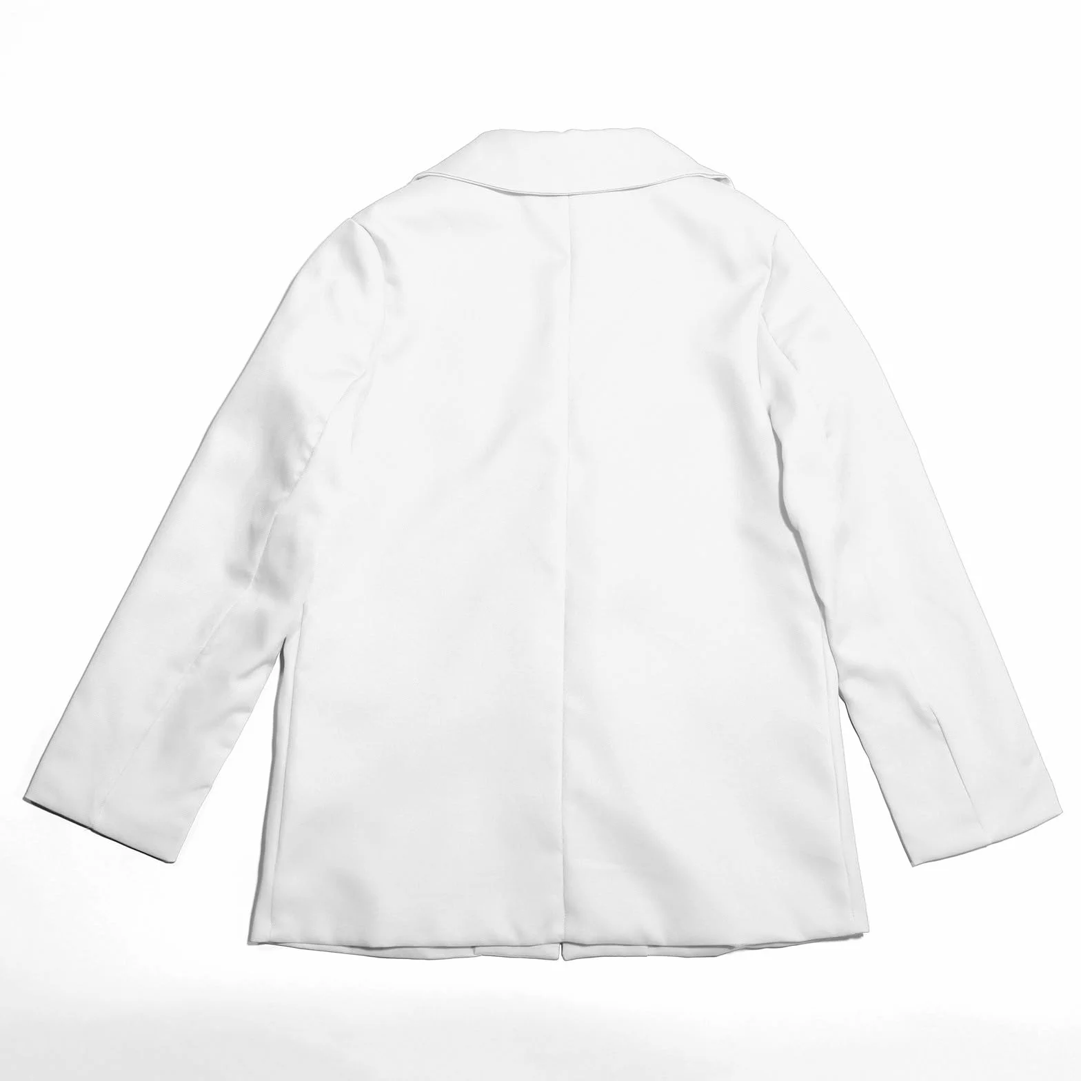 Chaqueta blazer para niñas Manga larga Cuello de solapa con bolsillo interior delantero abierto