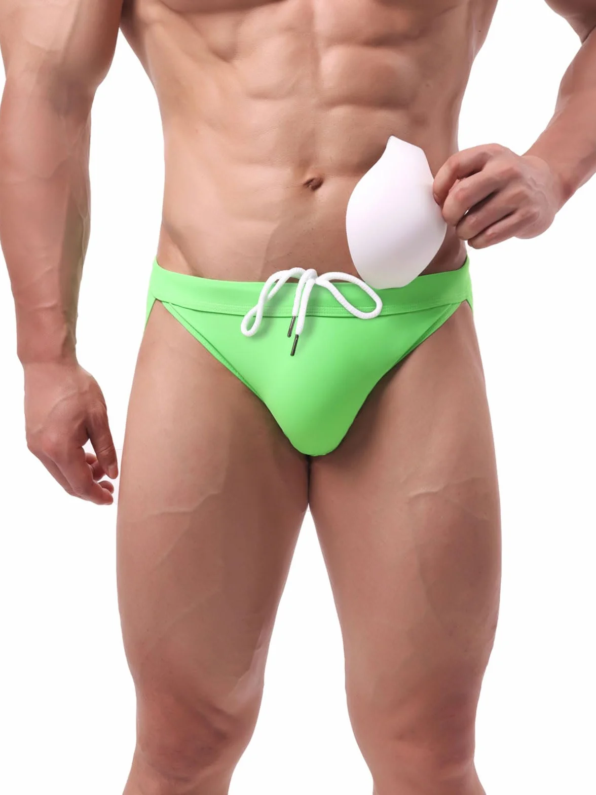 Summer Code Bañador Hombre Slip Ropa de Baño Transpirable con Relleno Extraíble Secado Rápido
