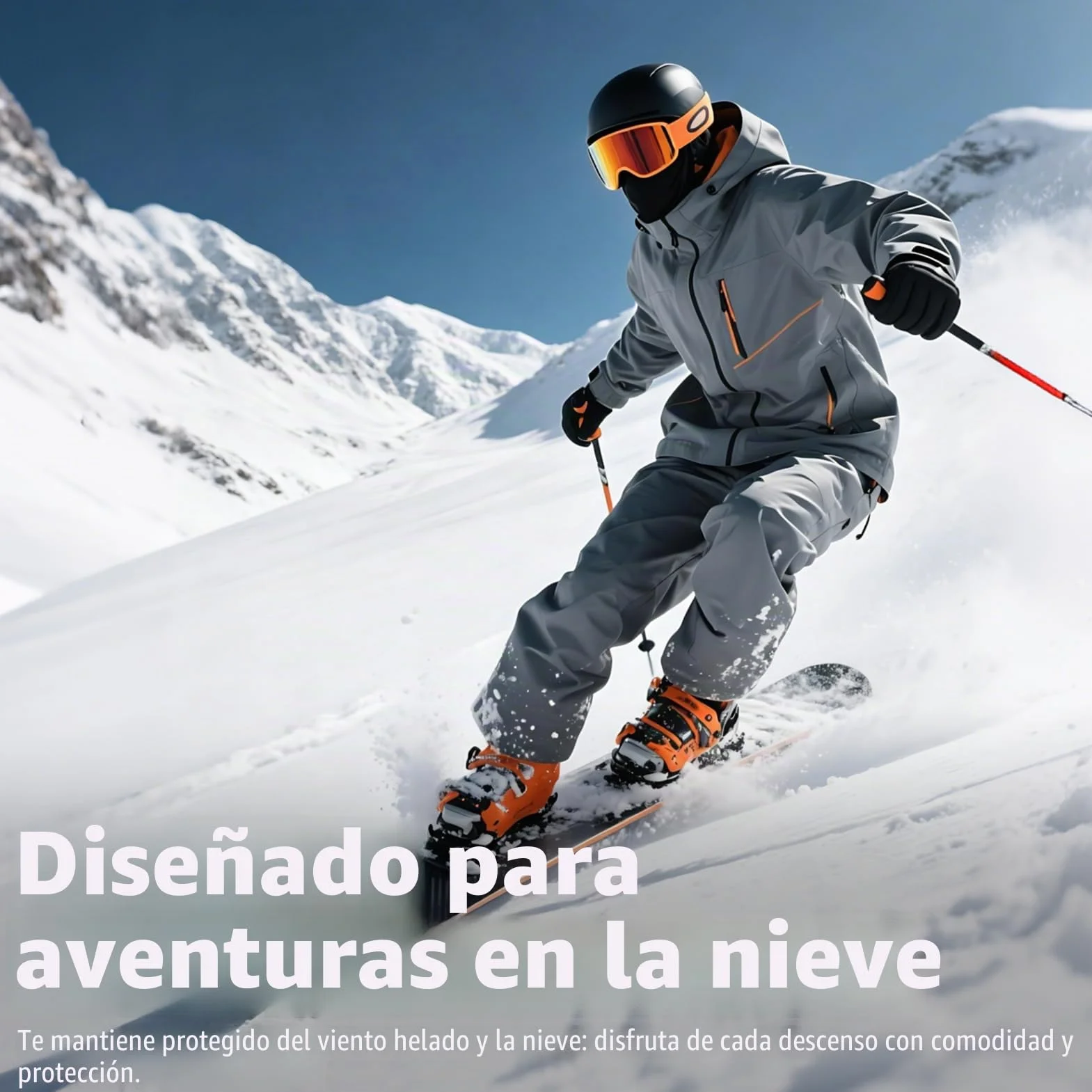 LONGKING Pasamontañas Unisex Protección UV Cortavientos Cálido Transpirable para Moto Esquí Snowboard