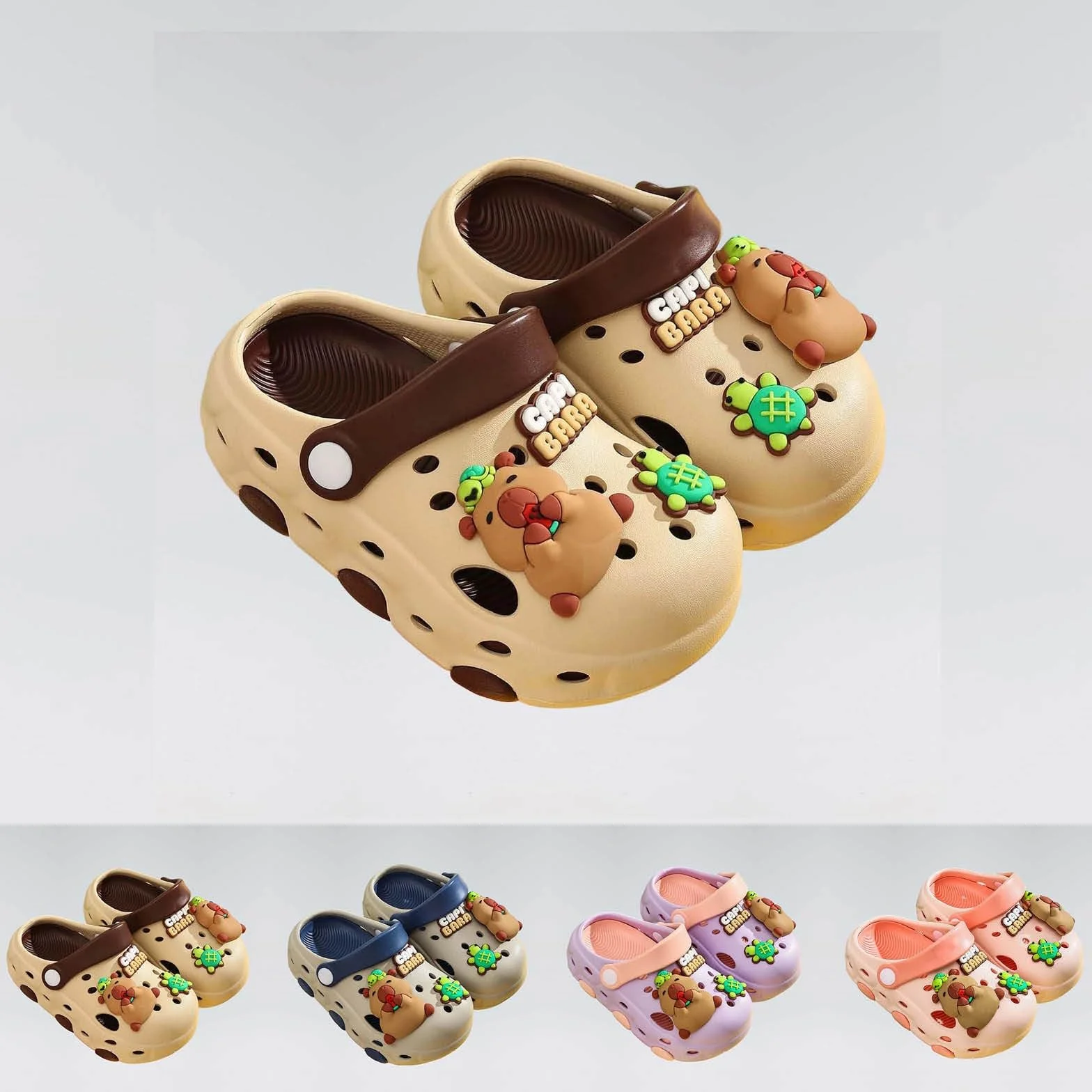 Sandalias Cerradas Niños Capibara Antideslizantes Suela Blanda Playa Verano 3-9 Años