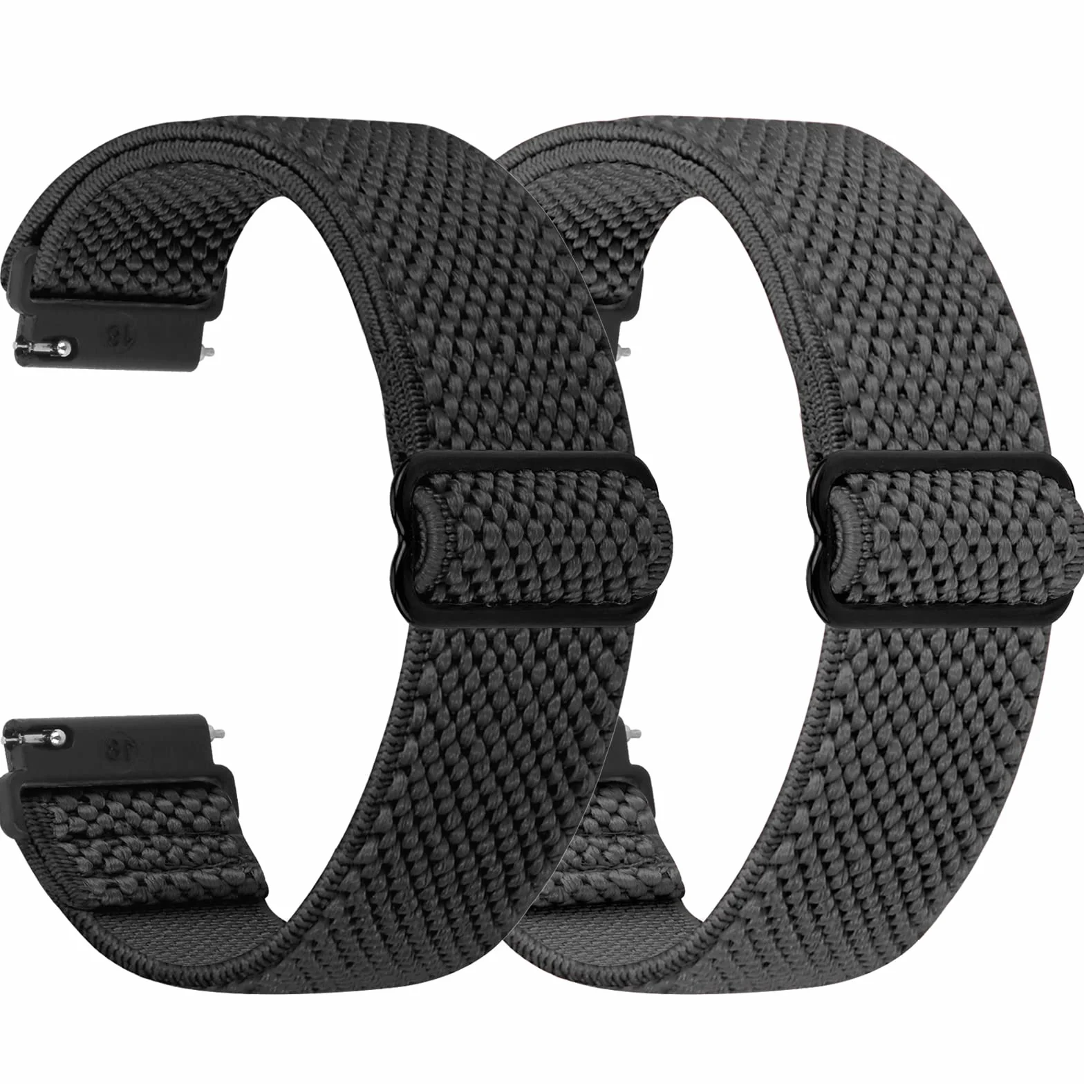Correas de Reloj Compatibles 18mm 19mm 20mm 22mm 24mm, Pulsera de Repuesto de Liberación Rápida, Nailon Elástico Solo Loop