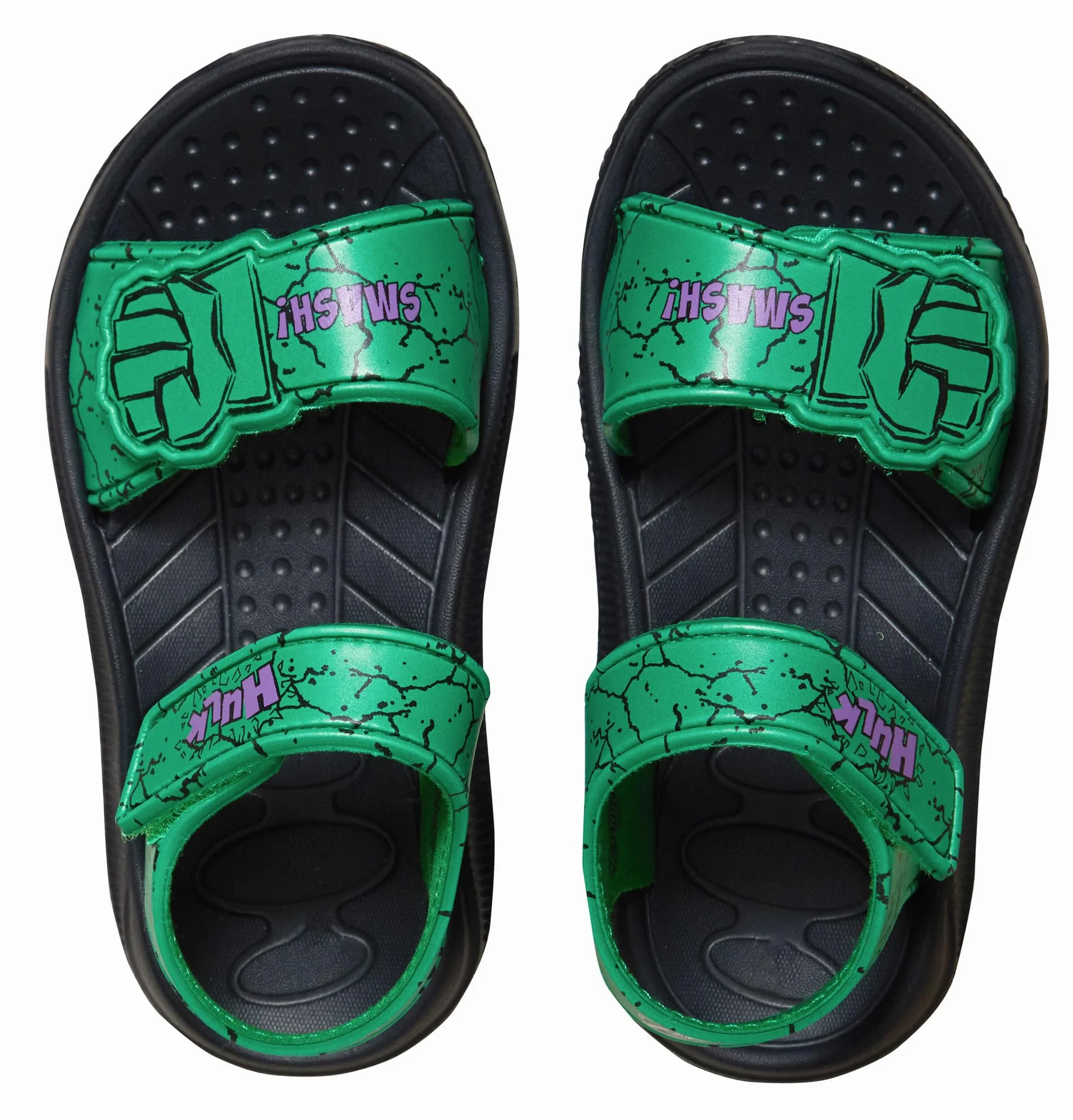Marvel Incredible Hulk Sandals Boys Summer Sliders EVA Beach Shoes