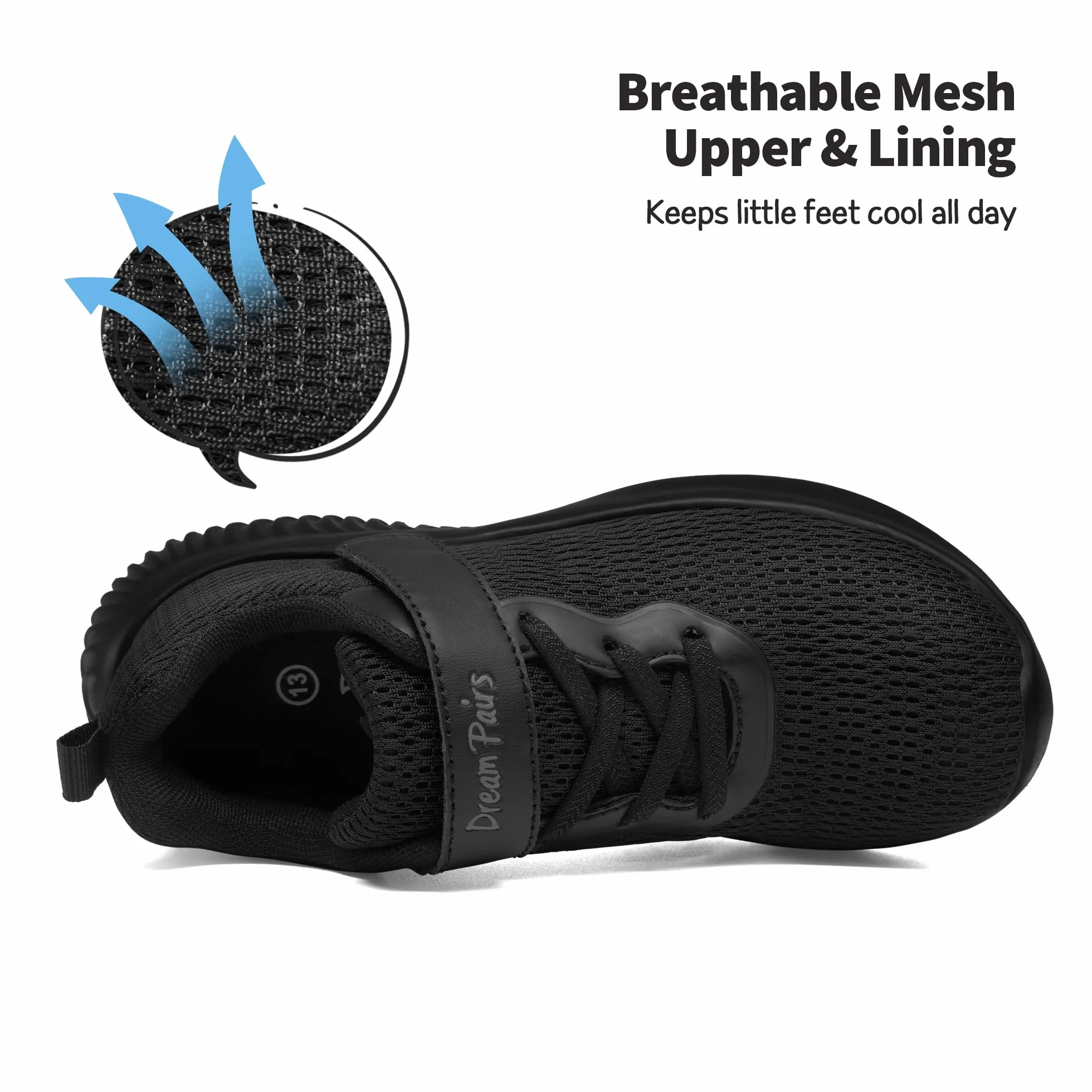DREAM PAIRS Zapatillas Deportivas Sin Cordones para Niños Running Antideslizantes Suela de EVA