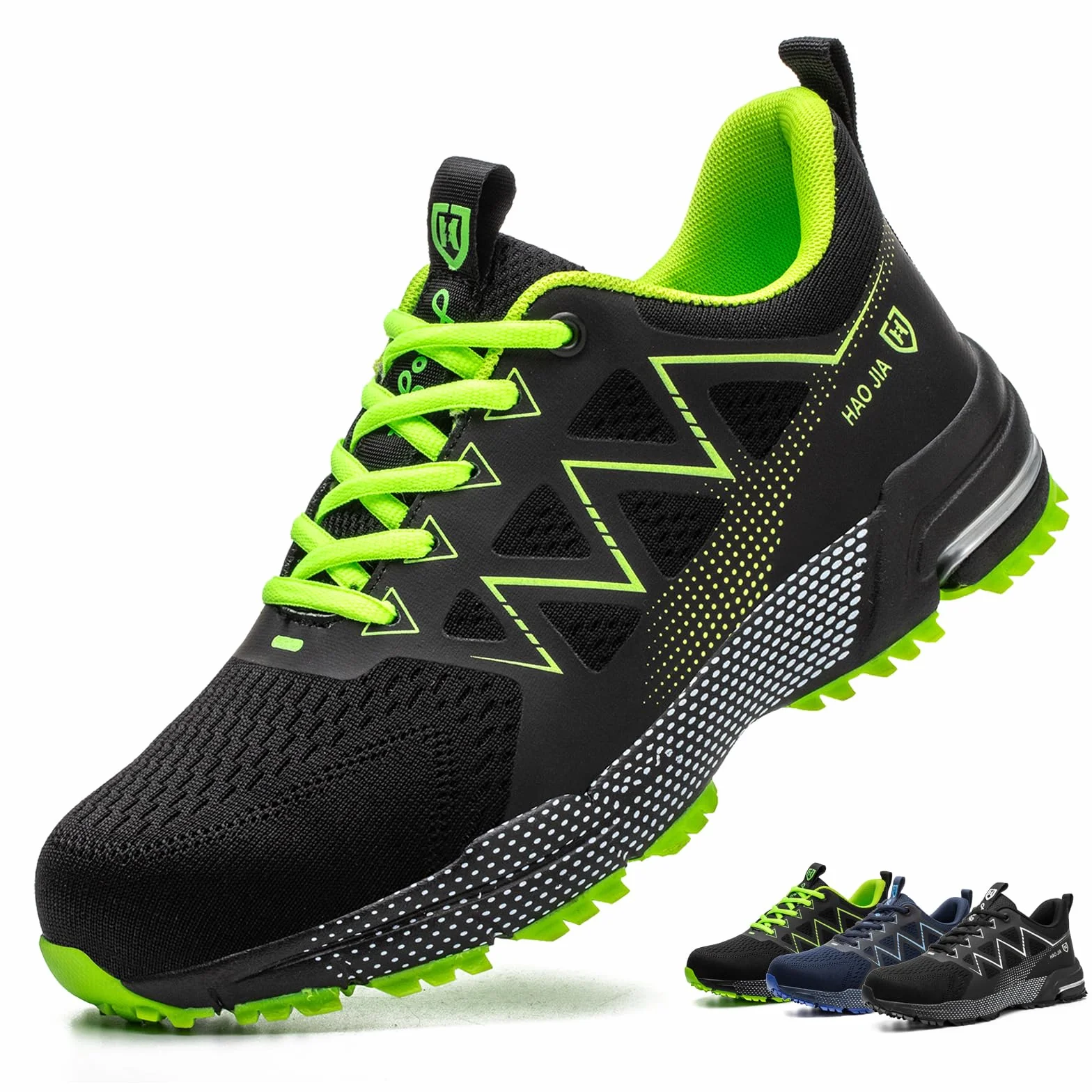 Zapatos de Seguridad Antideslizantes con Punta de Acero para Hombre Mujer Trabajo Ligero Transpirable