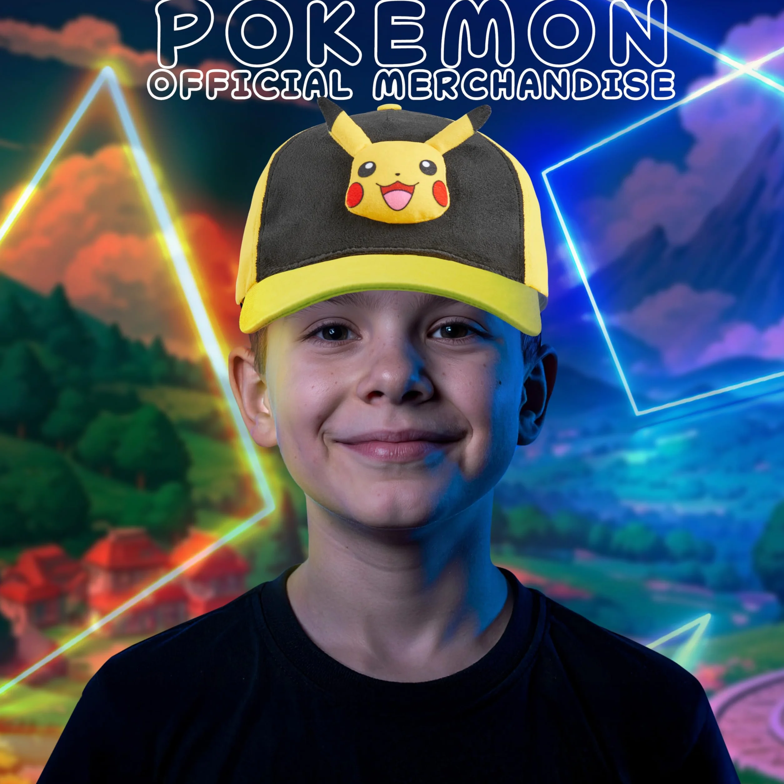 Pokémon Gorra Niño 3D Pikachu Bulbasaur, Anime Gorras Infantiles Ajustable Peluche Regalo