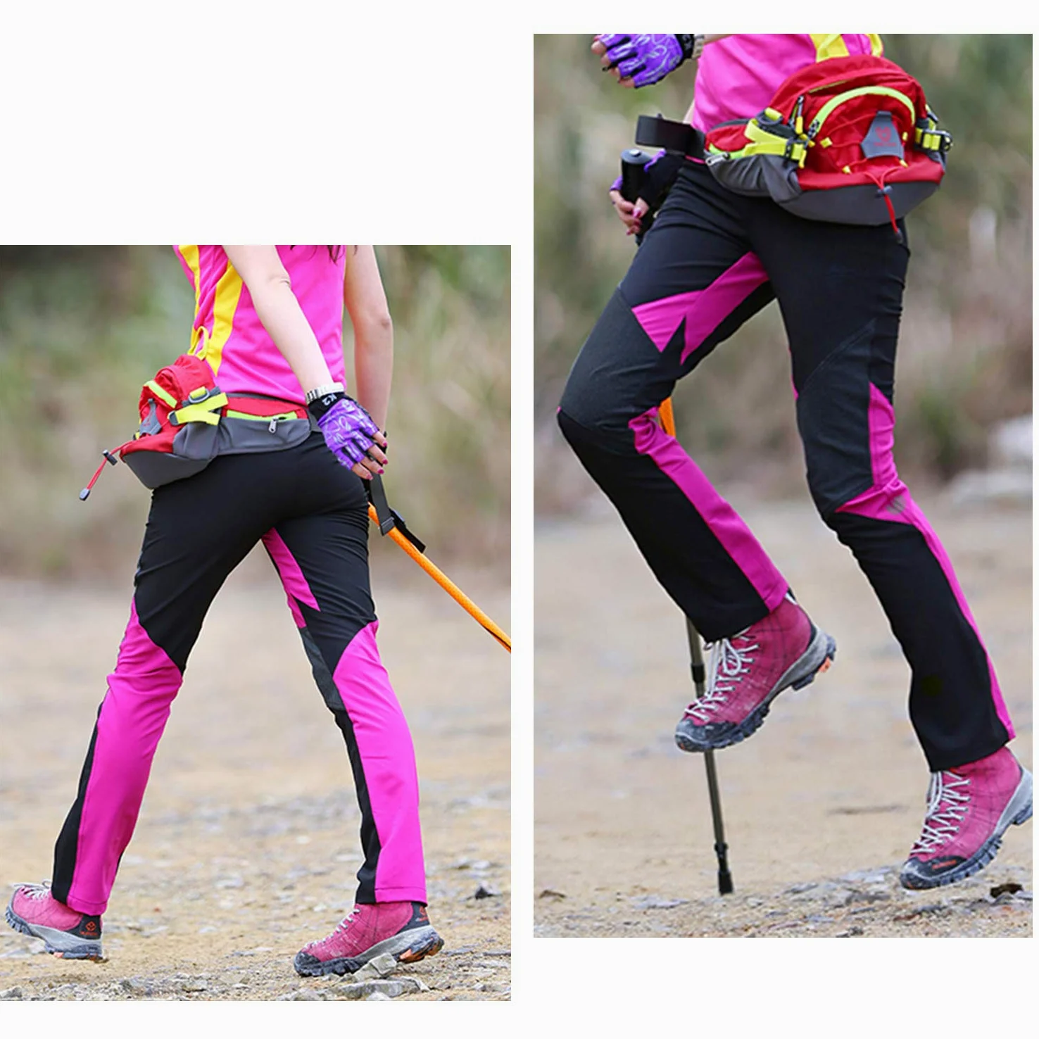 LHHMZ Mujeres Pantalones Impermeables de Senderismo Transpirable Ligero Deportes al Aire Libre Secado rápido Pantalones Trekking De Escalada