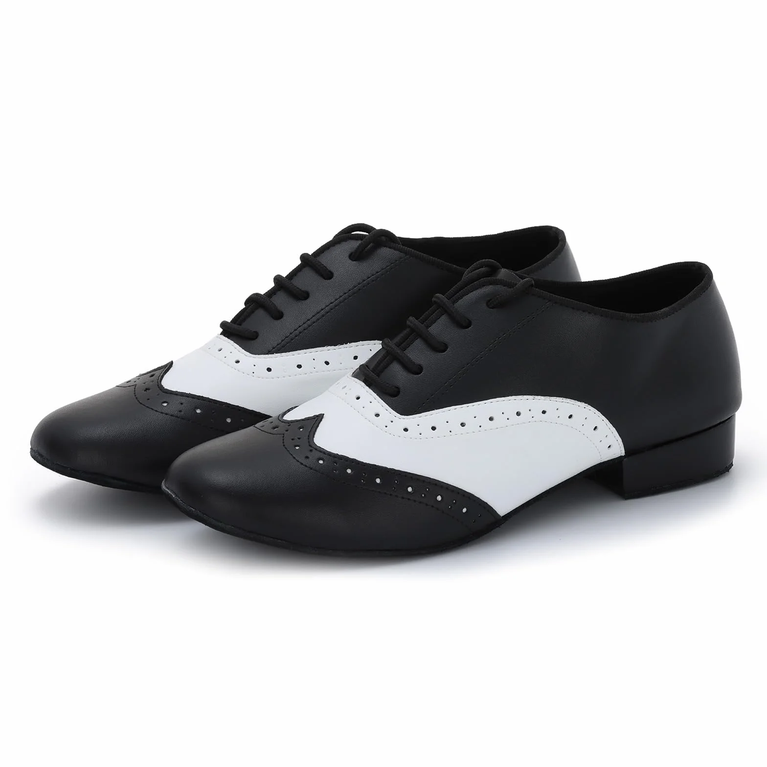 Zapatos de Baile para Hombre Cuero Sintético Salsa Latina Tango Práctica Negro