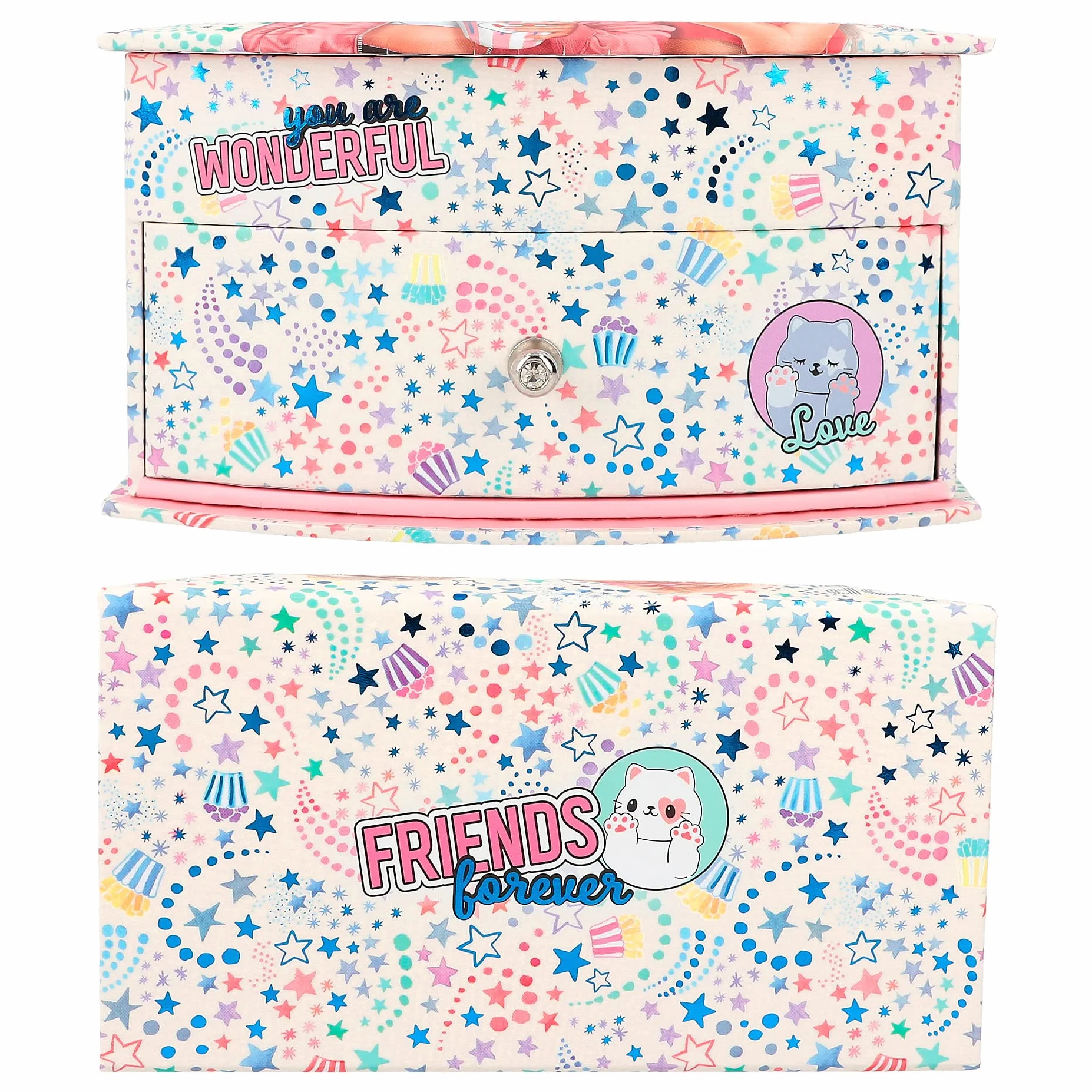Depesche TOPModel Cutie Star Joyero rosa diseño estrellas