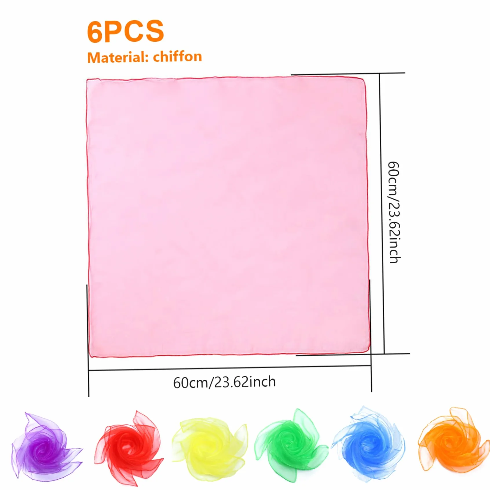 Pañuelos de seda coloridos suaves lavables juguete sensorial cuadrado para niños bufanda