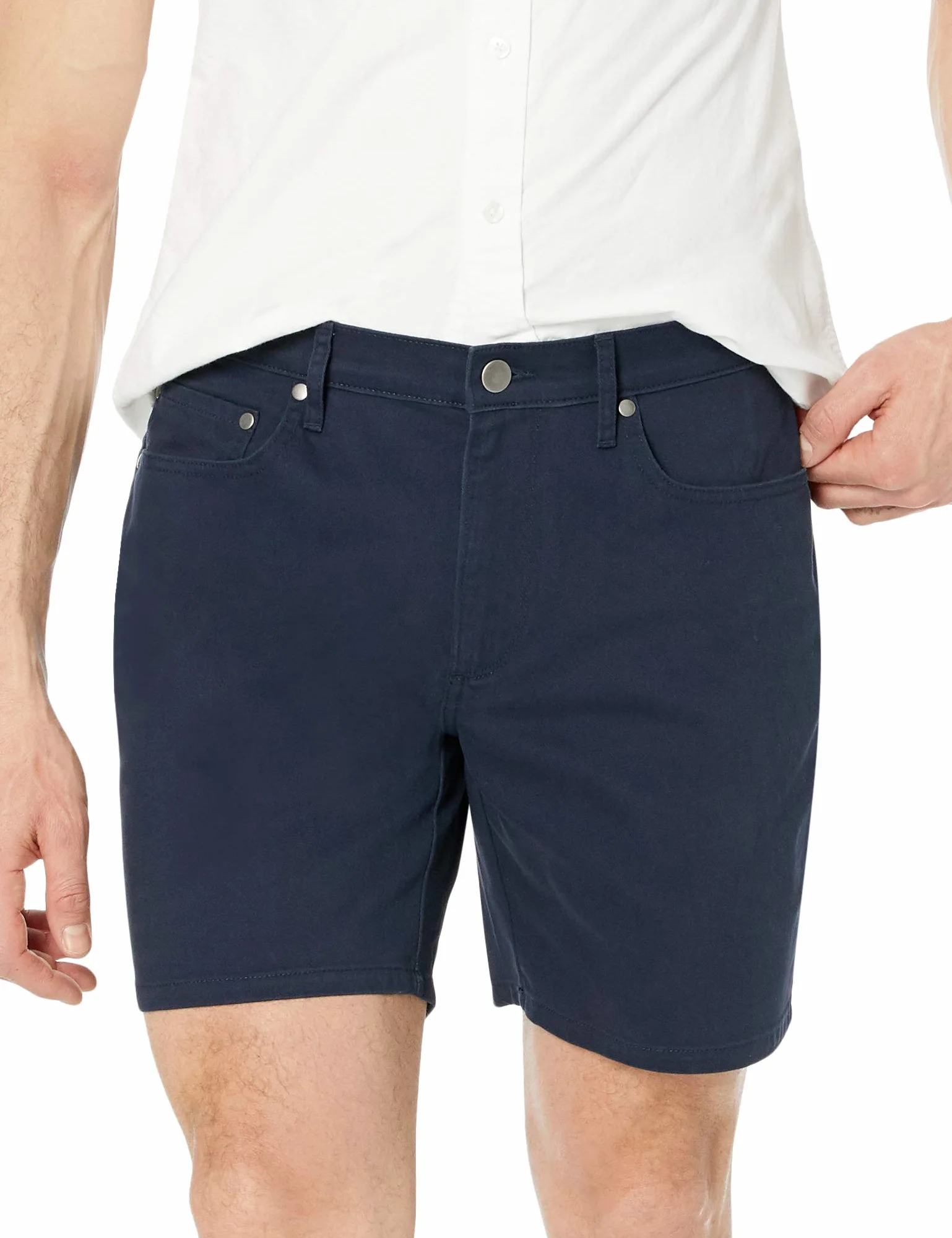 Amazon Essentials Pantalones Cortos Elásticos Corte Ajustado 5 Bolsillos Entrepierna 17,8cm Hombre